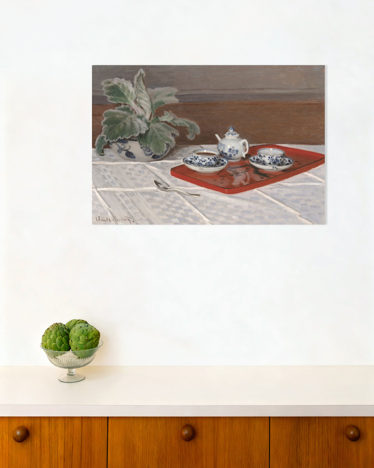 Poster Das Teeservice (1872) von Claude Monet