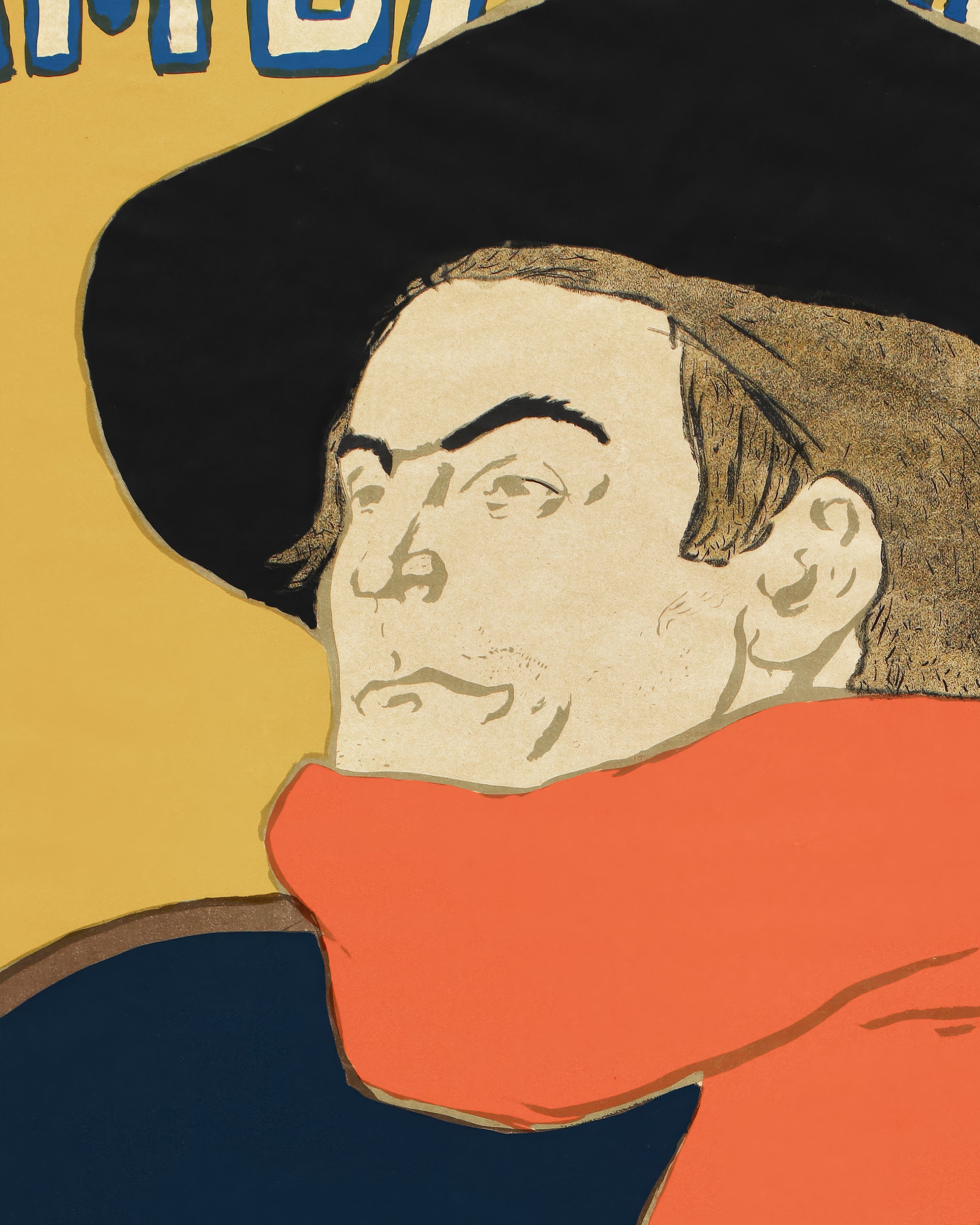 Ambassadeurs: Aristide Bruant im Kabarett (1892) von Henri de Toulouse-Lautrec Poster
