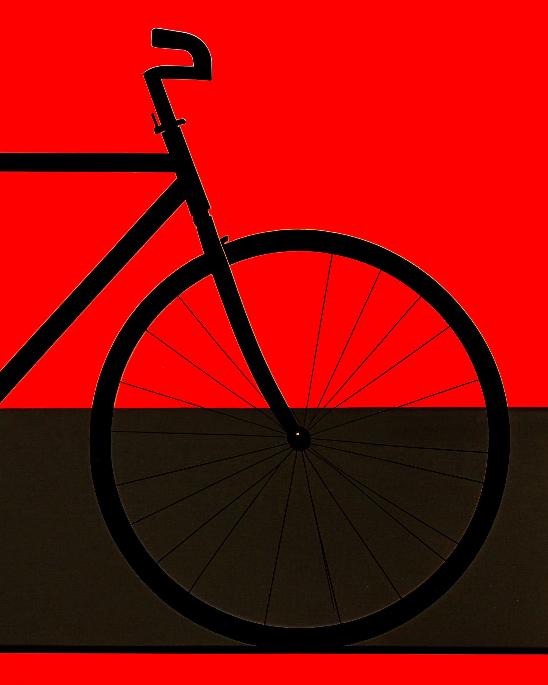 Abstraktes geometrisches Design mit Fahrradmotiv