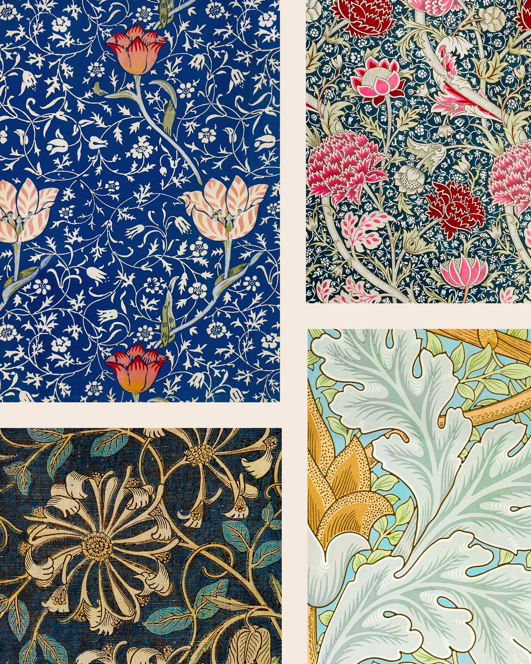 William Morris Tapeten und Stoffe, Collage - poster