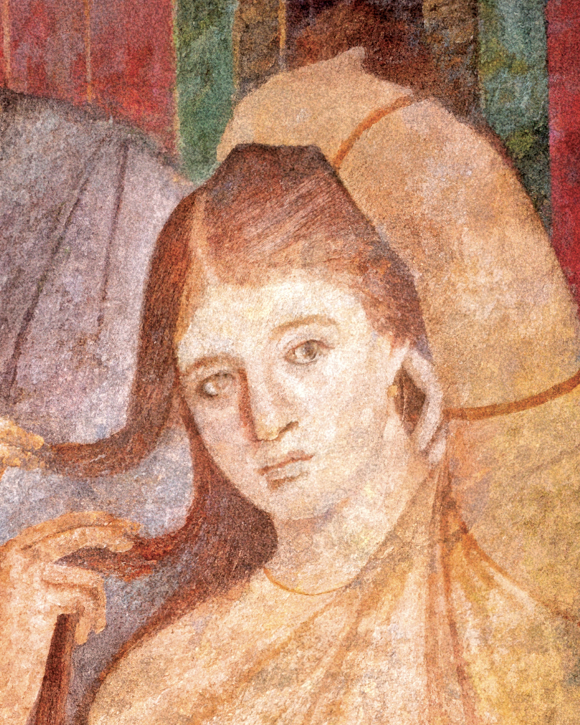 Frau beim Friseur Kunstdruck