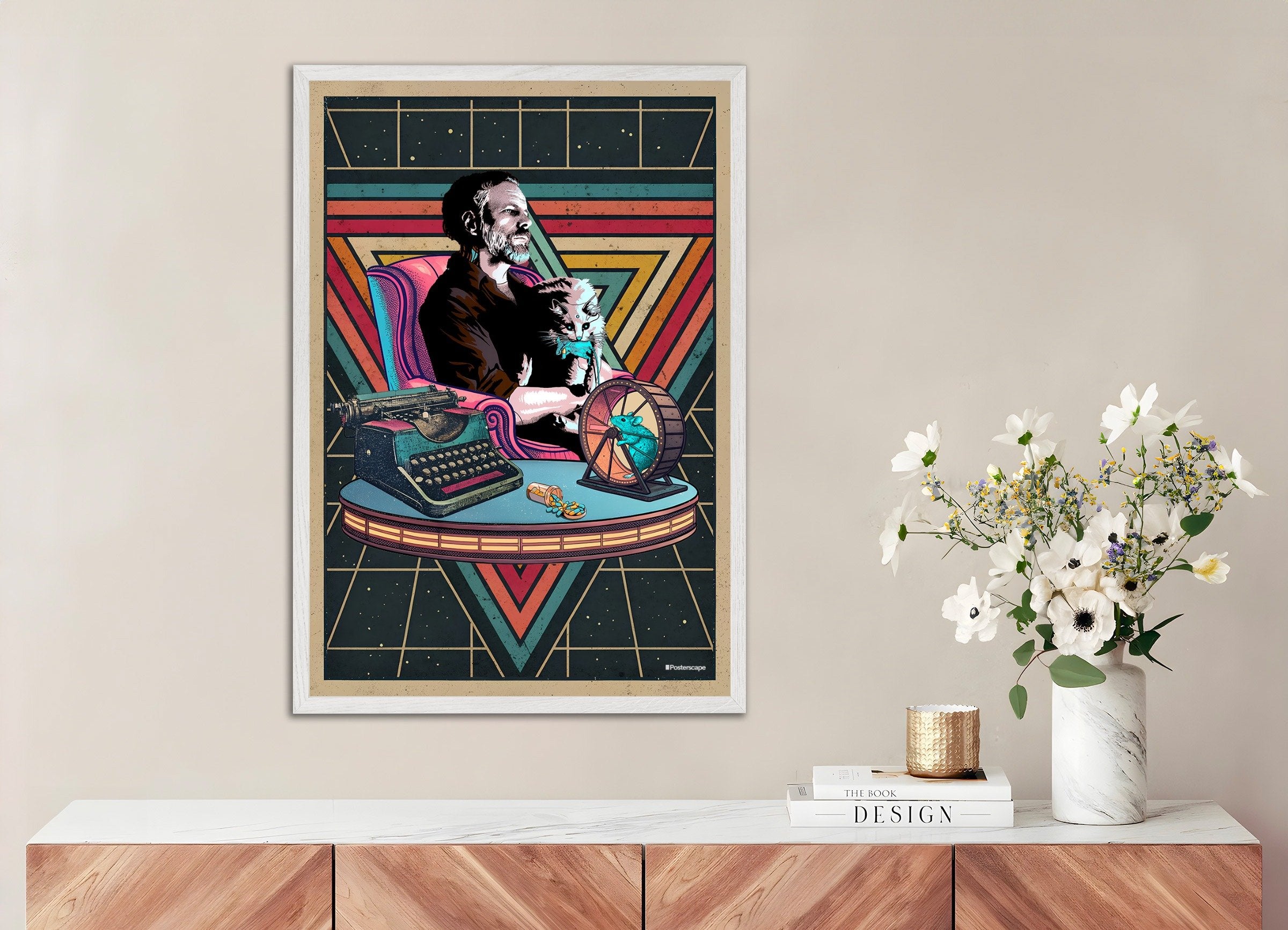 Philip K. Dick Poster - „Ich bin lebendig und du bist tot“ - Retro Sci-Fi Plakat