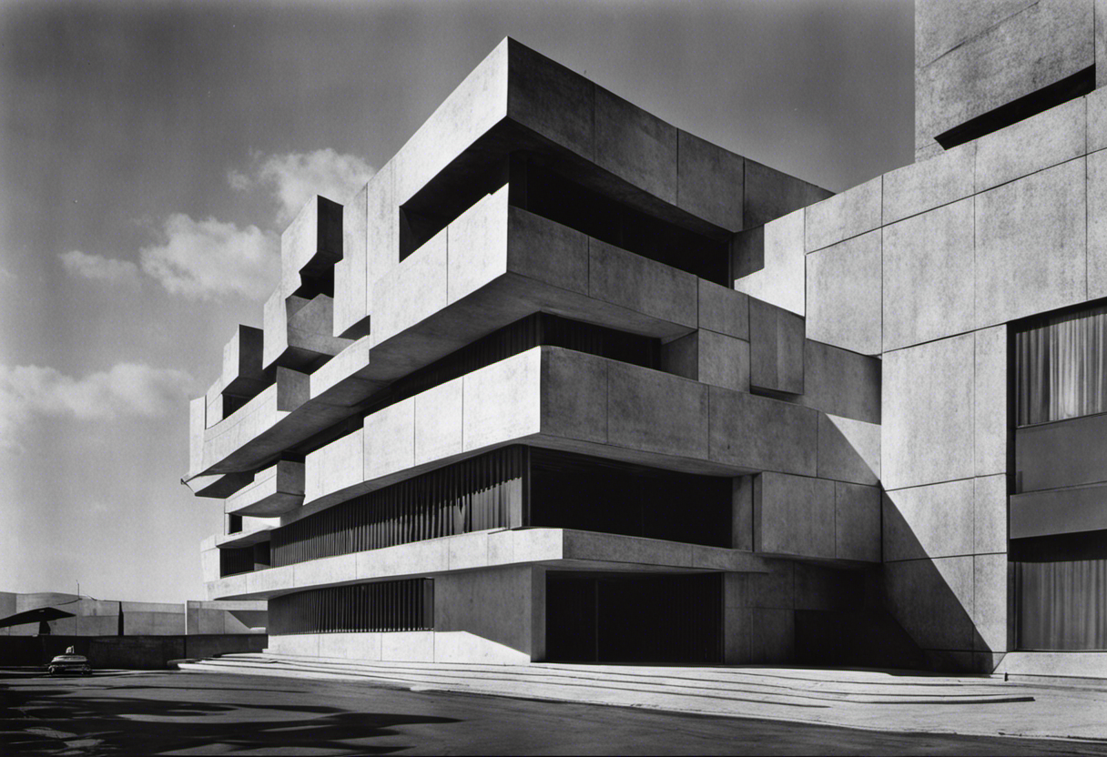 Abstrakte Fotografien basierend auf Naturelementen und geometrischen Mustern, brutalistische Architektur - poster