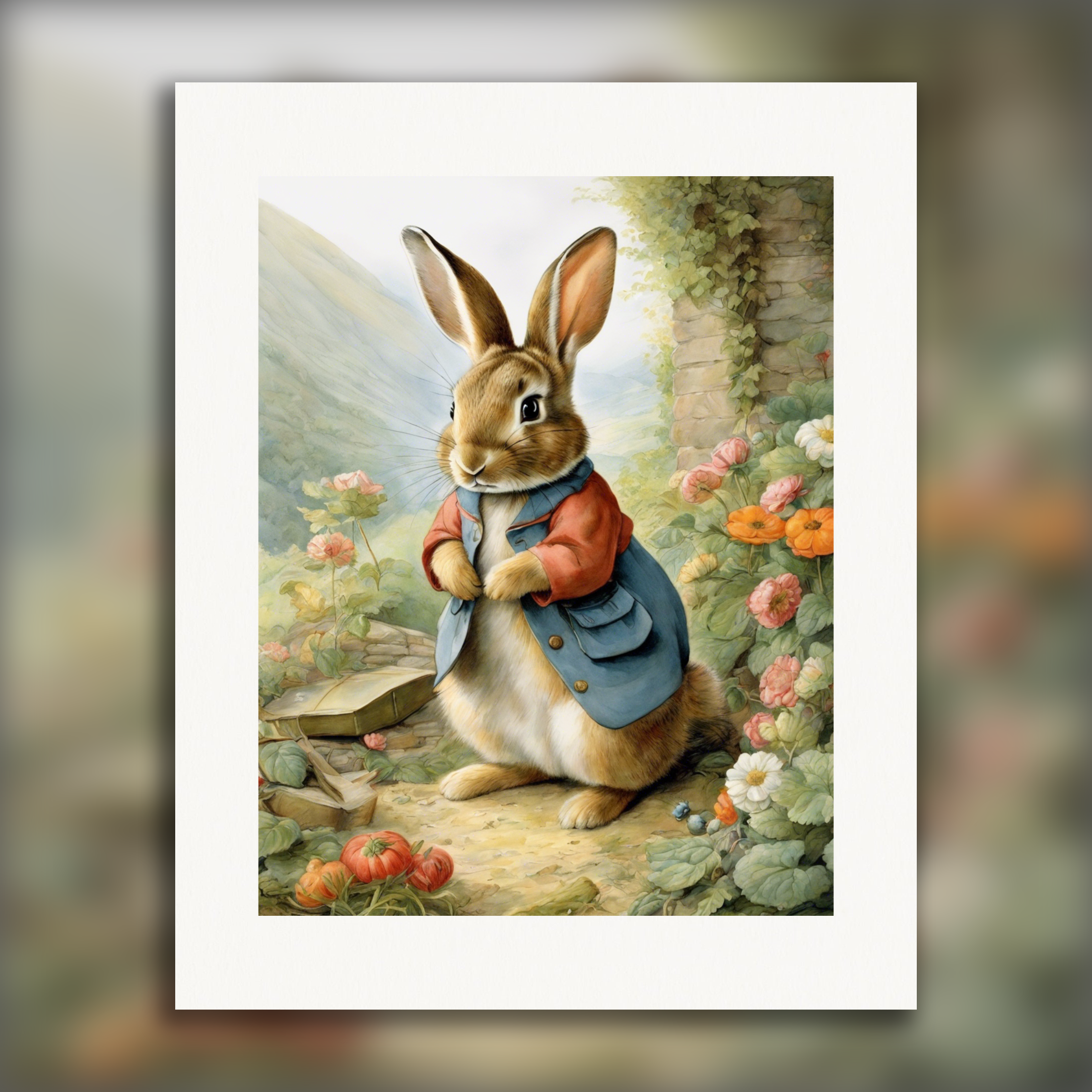 Entzückende Geschichten, zarte britische Aquarelle, Hase - Poster