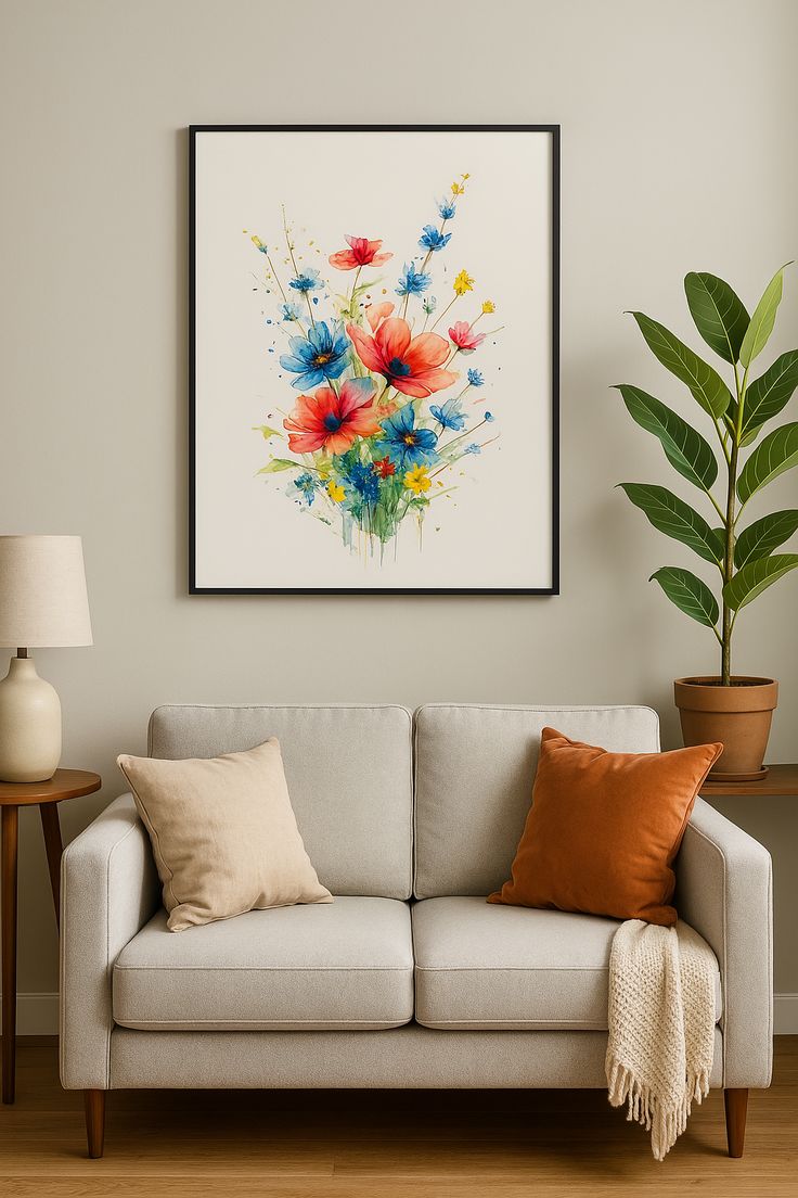 Aquarellblumen - Poster
