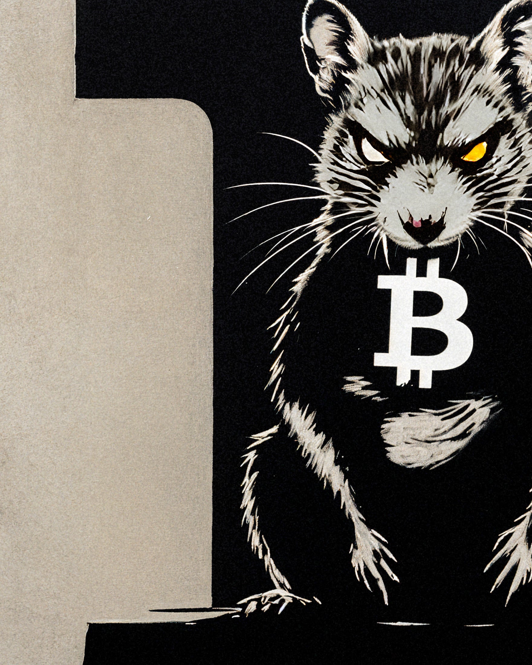 Bitcoin poster, Die Ratte