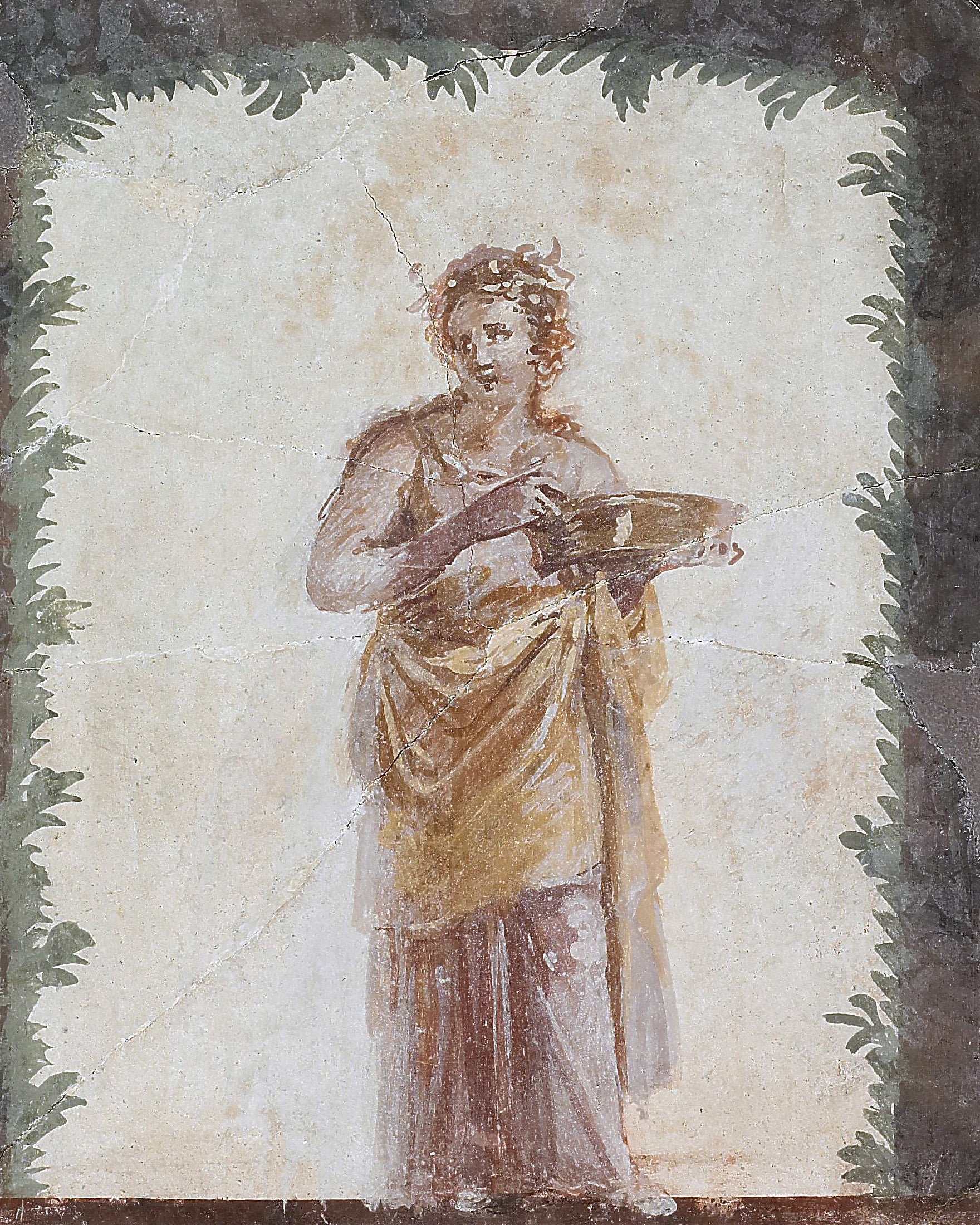 Pompeji Freskenfragment mit Mänade und Pfau Plakat Poster
