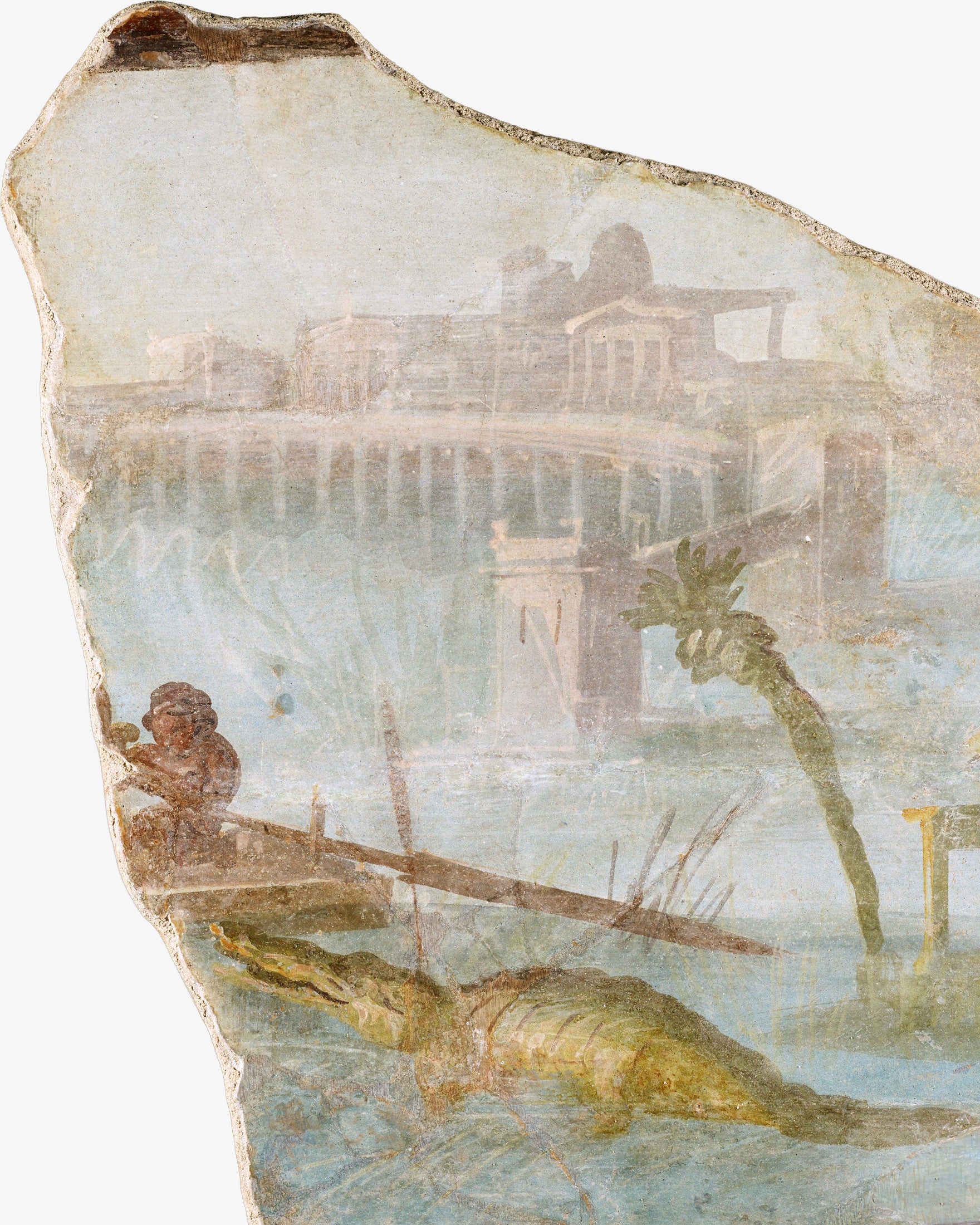 Pompeji Freskenfragment mit nilotischer Landschaft - Plakat Poster