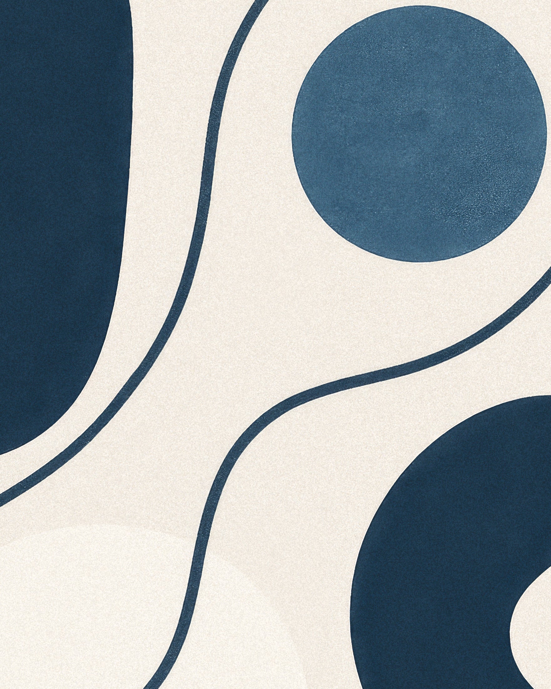 Inflections 01 – moderne abstrakte Linienkunst in Blau Poster