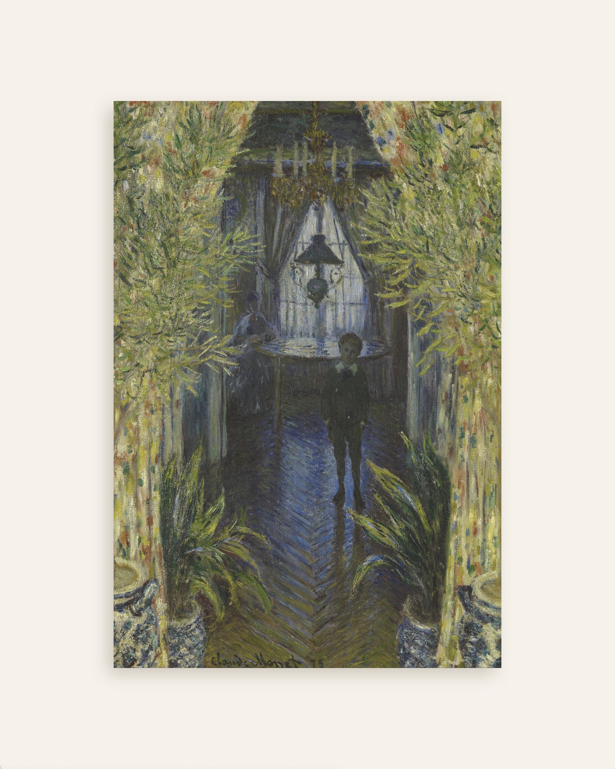 Poster Eine Ecke der Wohnung (1875) von Claude Monet, Vorschaubild