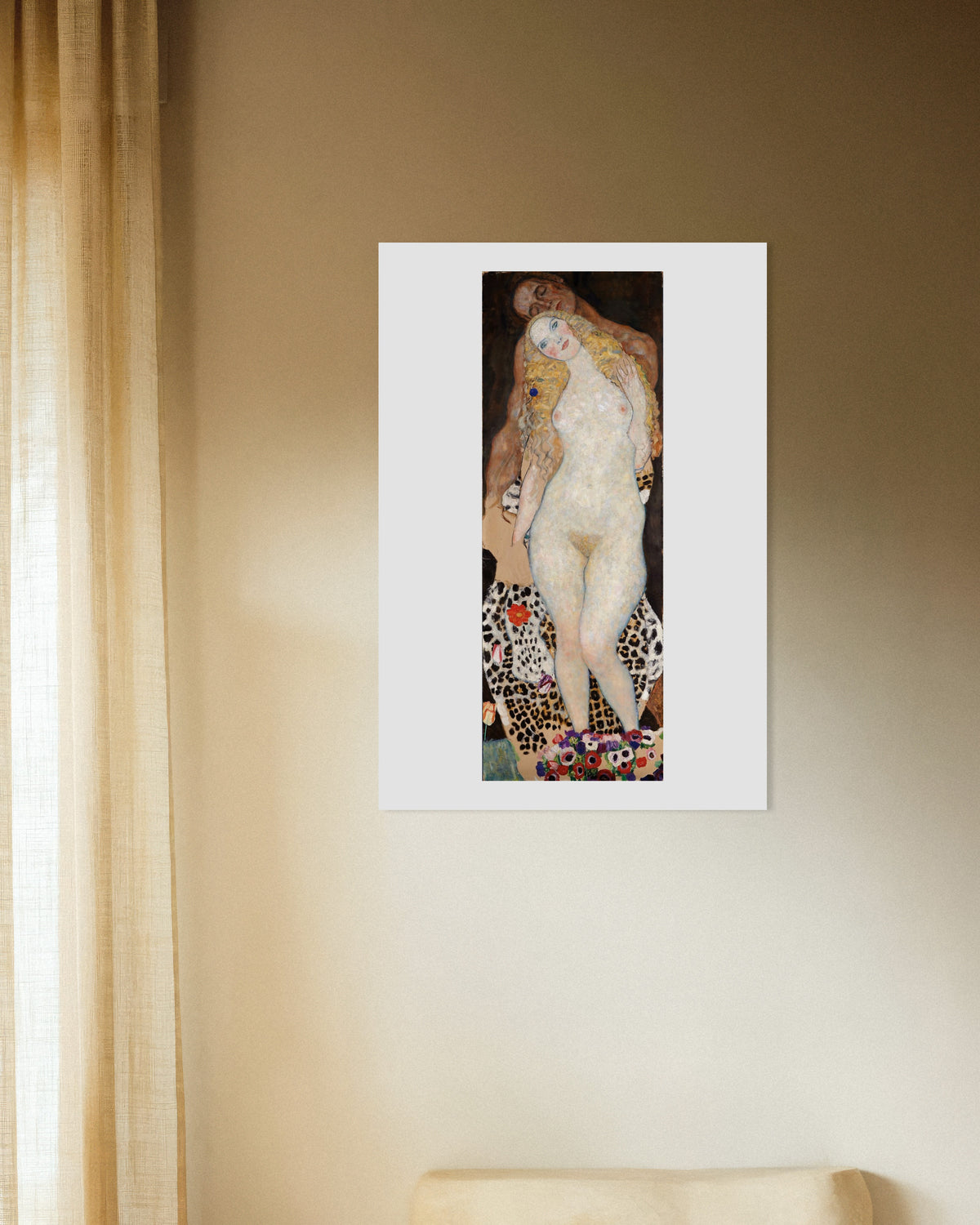 Poster Adam und Eva (1917–1918) von Gustav Klimt