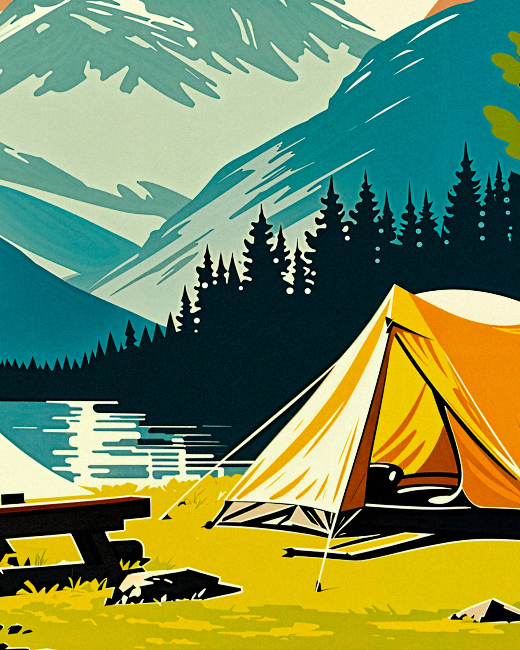 Wandbilder mit Naturmotiven, Freiluftcamping und spannende Erlebnisse
