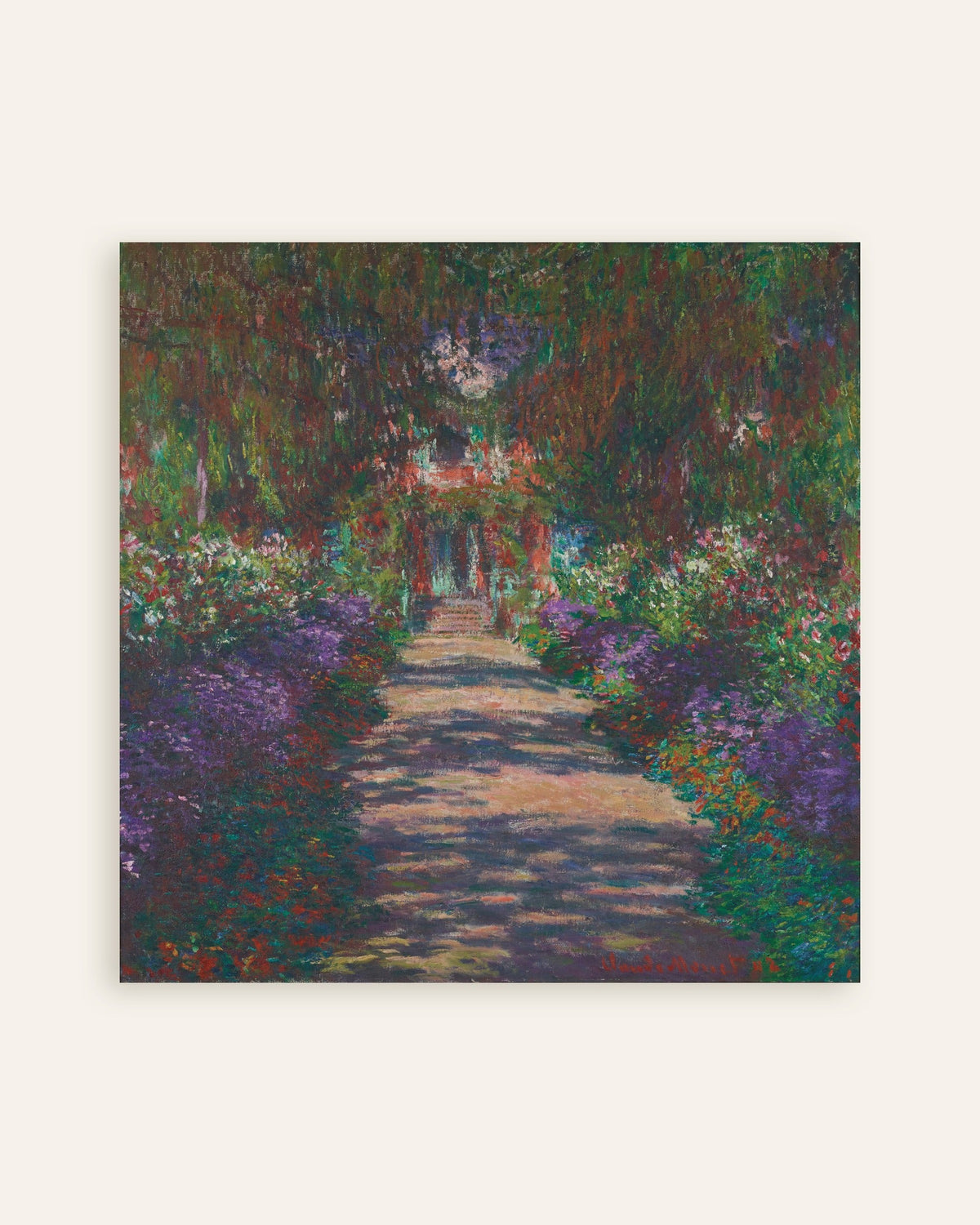 Poster Eine Allee in Monets Garten in Giverny (1902) von Claude Monet, Vorschaubild