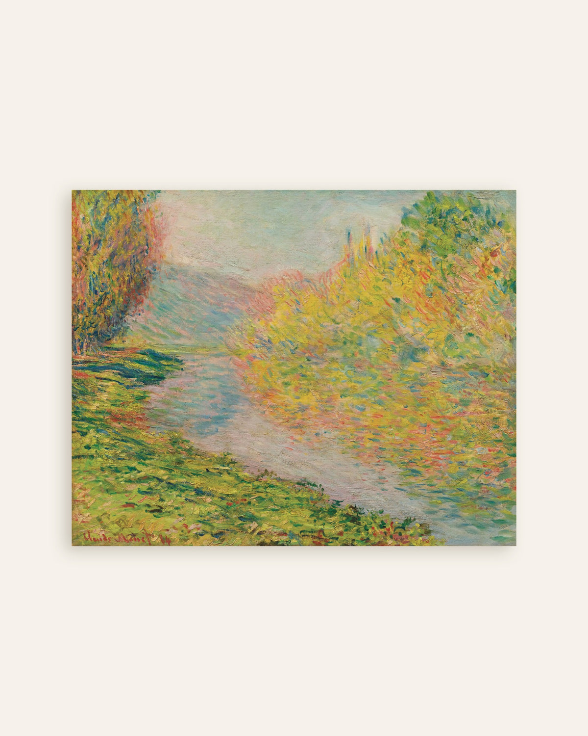 Poster Herbst in Jeufosse (1884) von Claude Monet, Vorschaubild