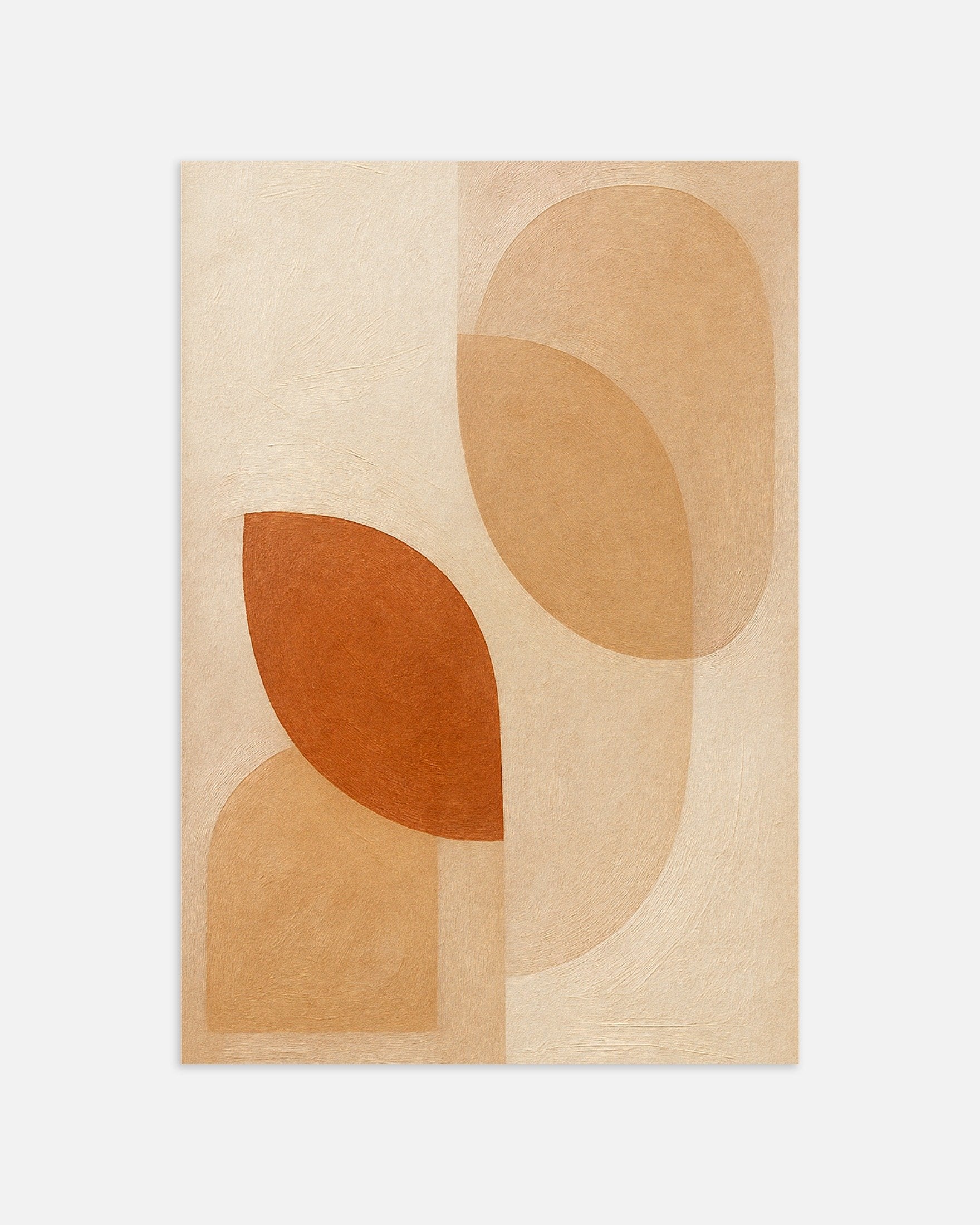 Poster of Autumn Foliage – abstract earth-toned leaf shapes, thumbnail