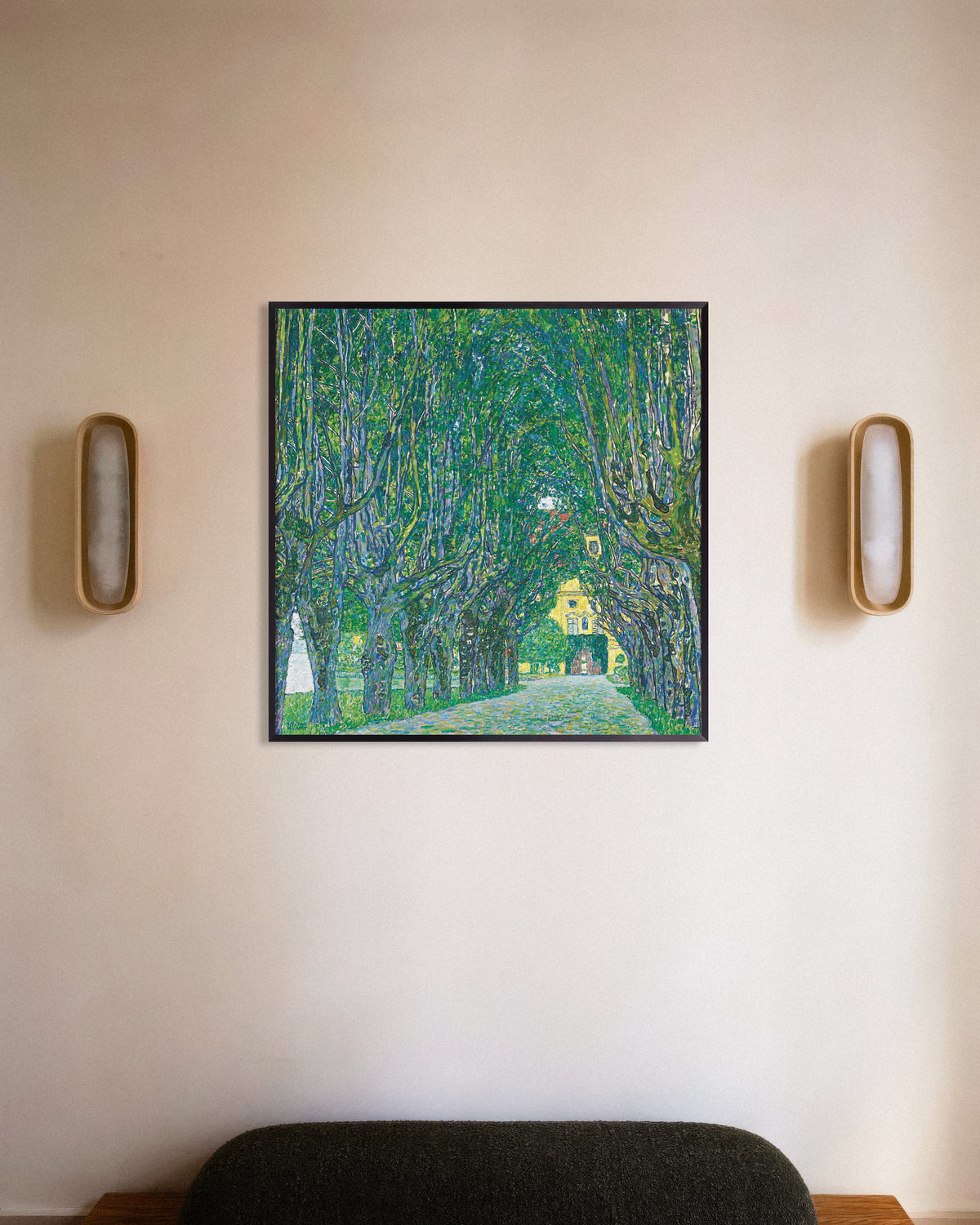 Poster Allee zum Schloss Kammer (1912) von Gustav Klimt mit Metallrahmen