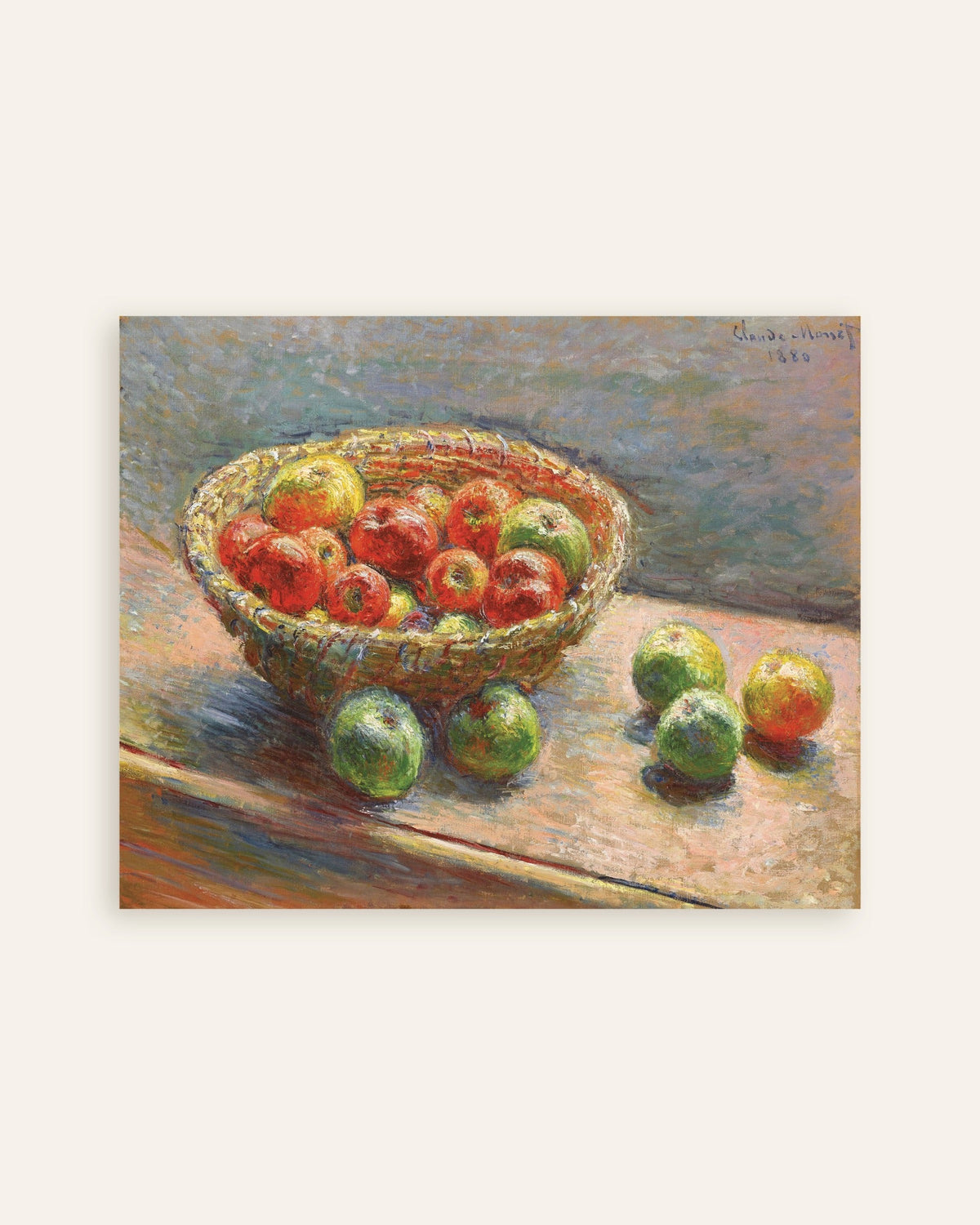 Poster Der Apfelkorb (1880) von Claude Monet, Vorschaubild