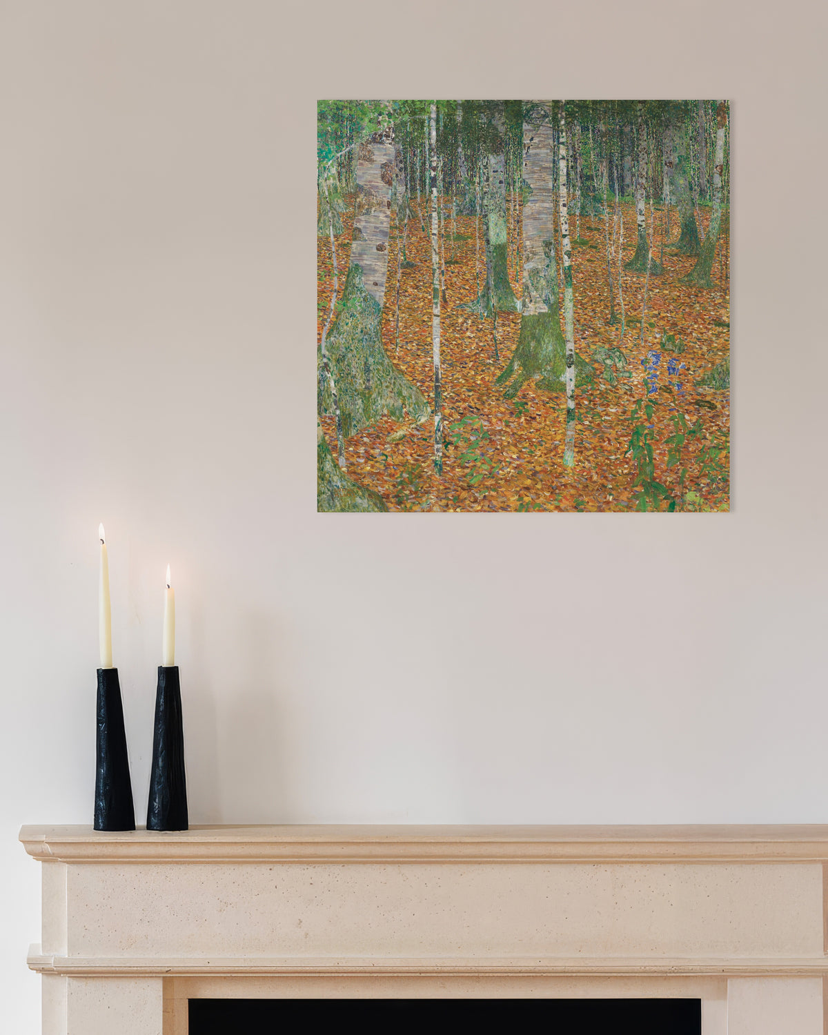 Poster Birkenwald (1903) von Gustav Klimt