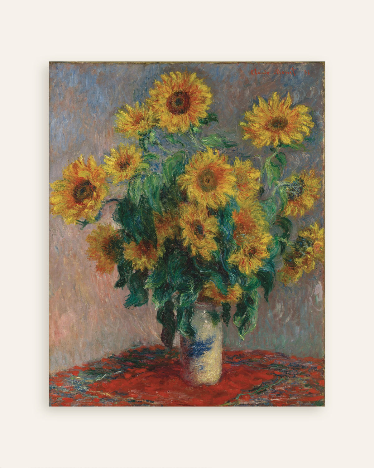 Poster Sonnenblumenstrauß (1881) von Claude Monet, Vorschaubild