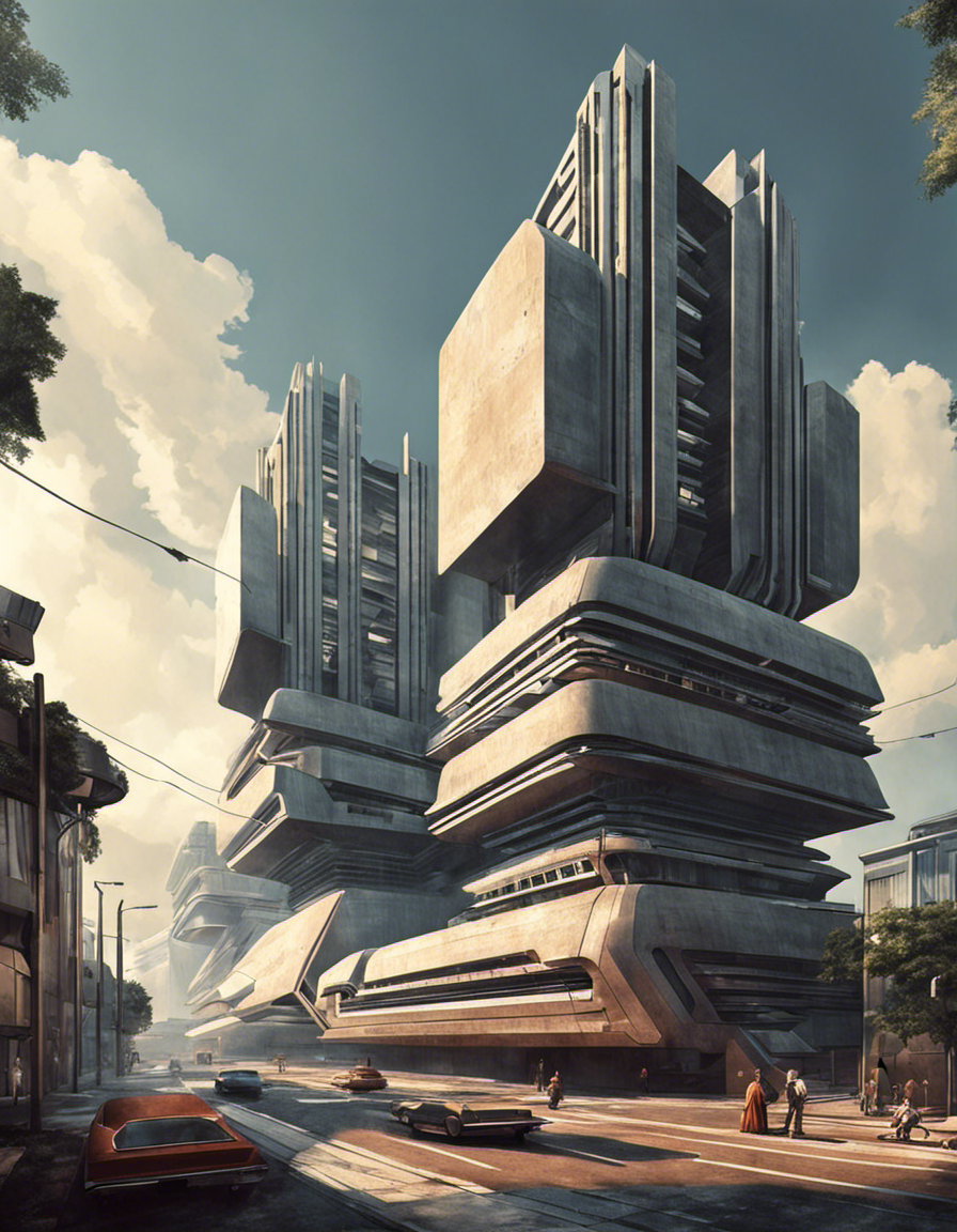 Retro Future, brutalistische Architektur - Poster