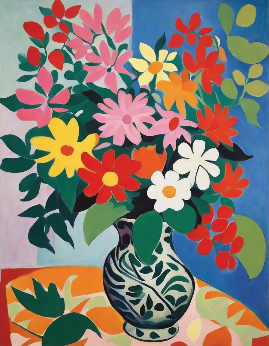 Ausdrucksstarke und abstrakte Formen, dekorative Feinfühligkeit, Blumen - Poster