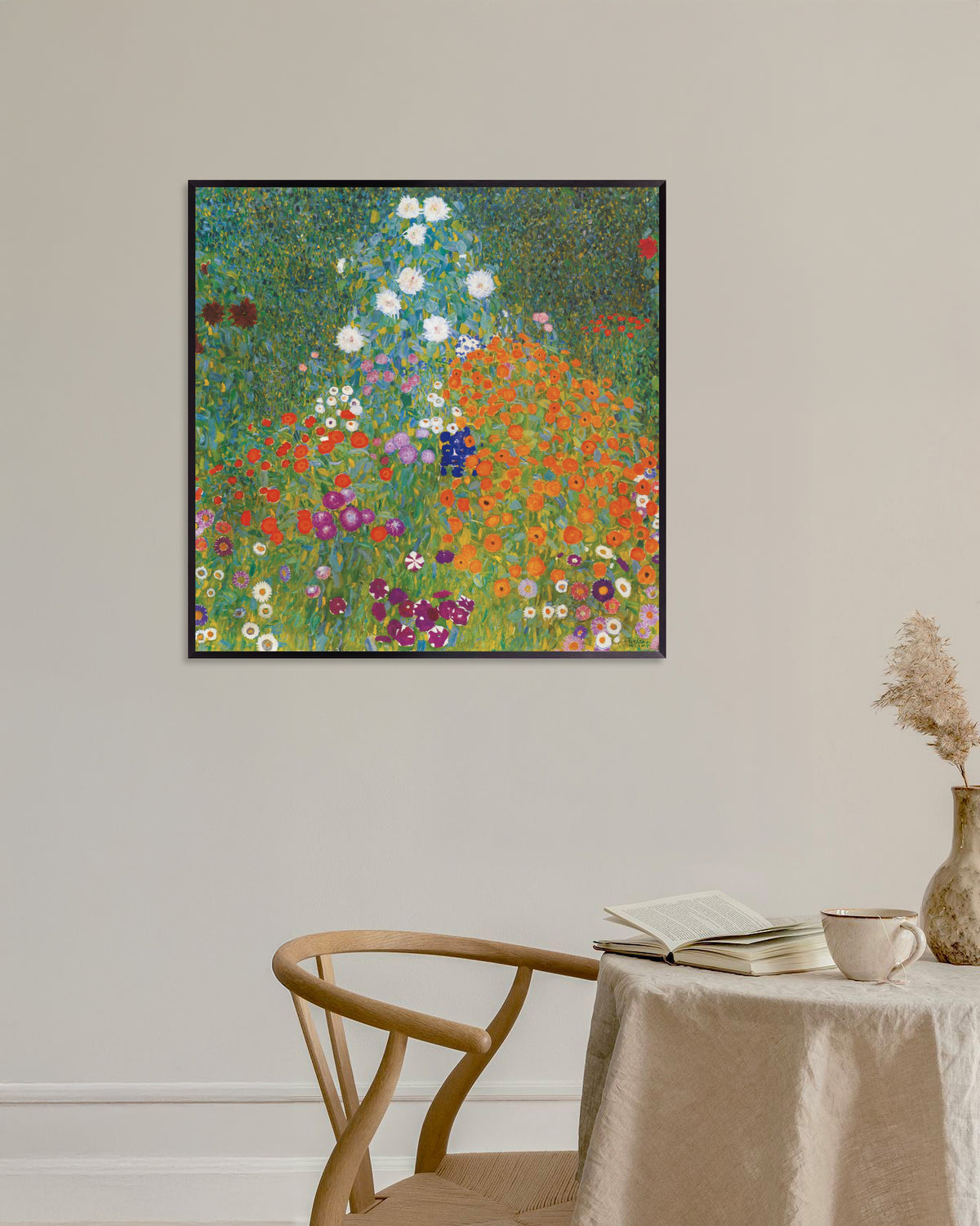 Poster Bauerngarten (1905–1907) von Gustav Klimt mit Metallrahmen