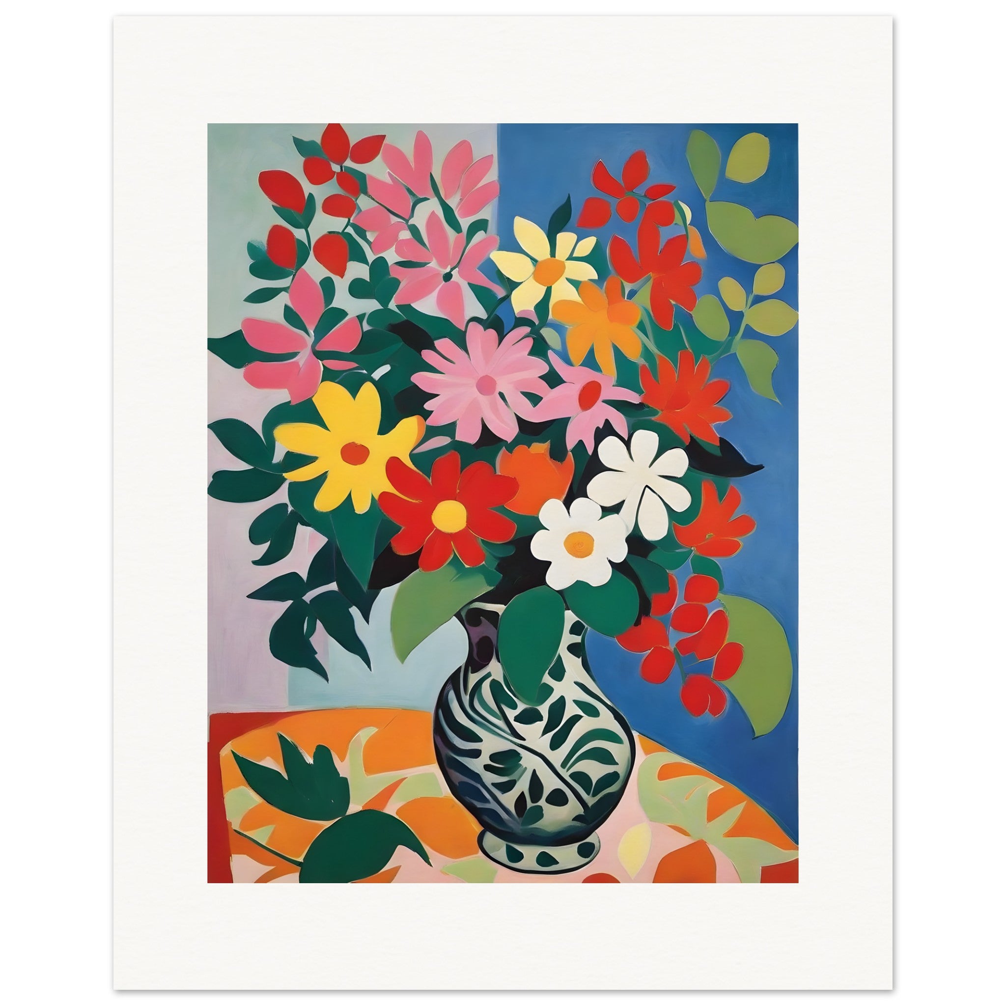 Ausdrucksstarke und abstrakte Formen, dekorative Feinfühligkeit, Blumen - Poster