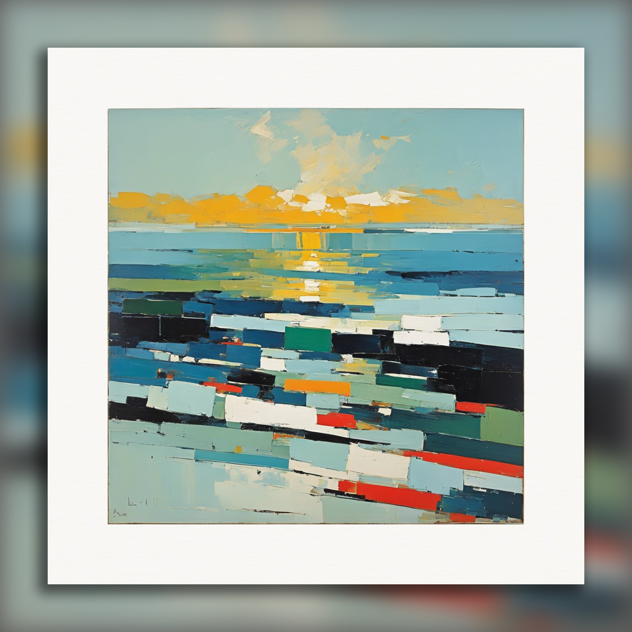 Abstrakte Kunst, Das Meer - Poster