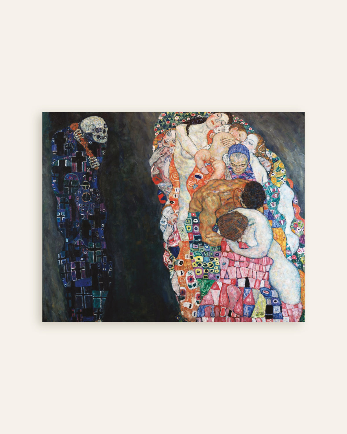 Poster Tod und Leben (1910–1915) von Gustav Klimt, Miniaturansicht