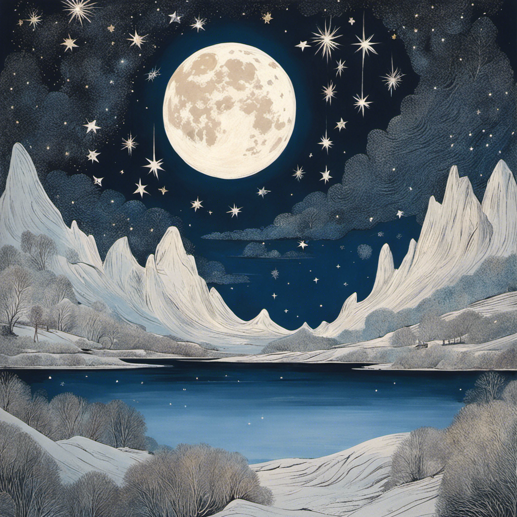 Mumins, Mond und sternklarer Himmel - poster