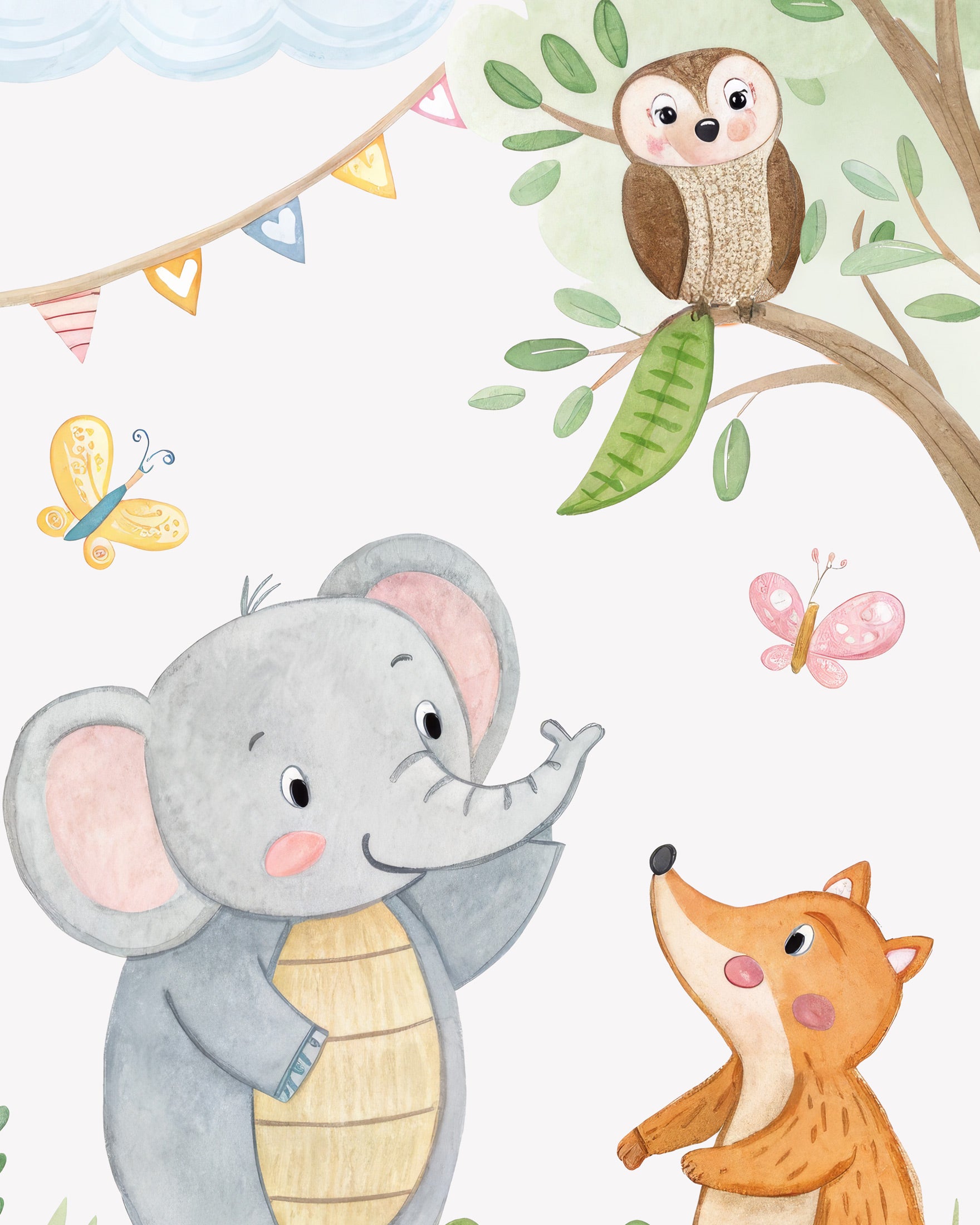 Geburtstagsparty Tiere Poster - Kinderzimmer Geburtstagsdeko