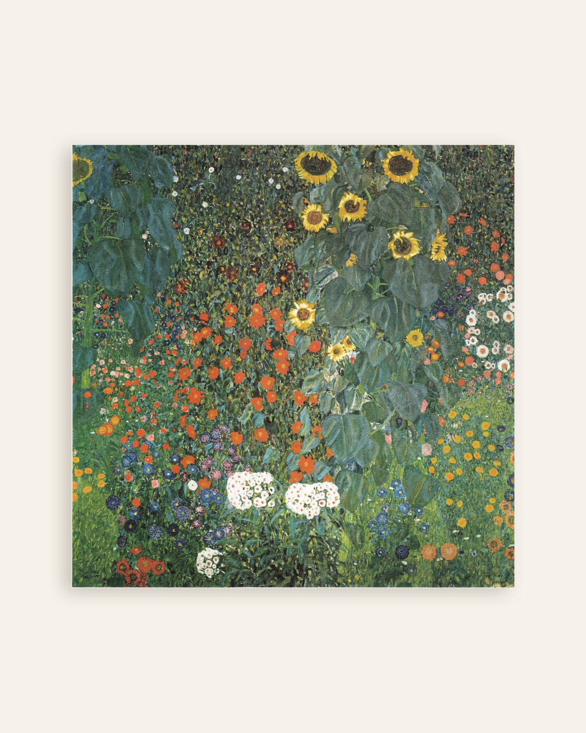 Poster Bauerngarten mit Sonnenblumen (1907) von Gustav Klimt, Vorschaubild