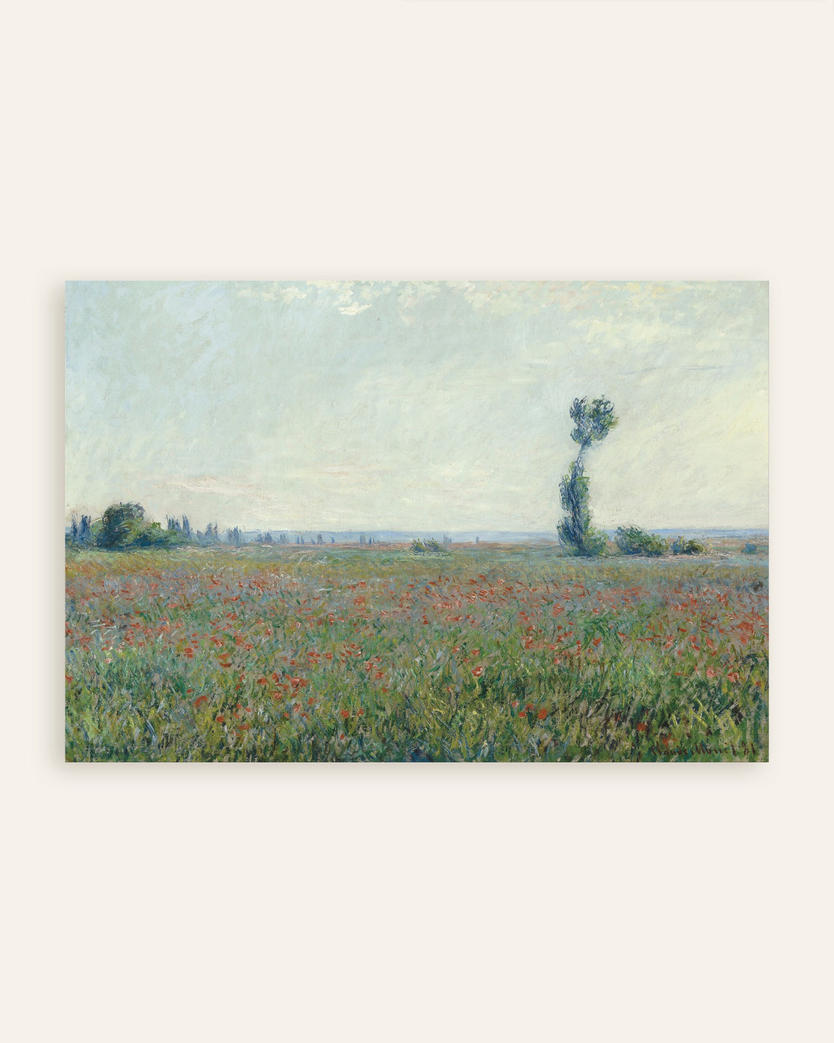 Poster Mohnfeld von Claude Monet, Vorschaubild