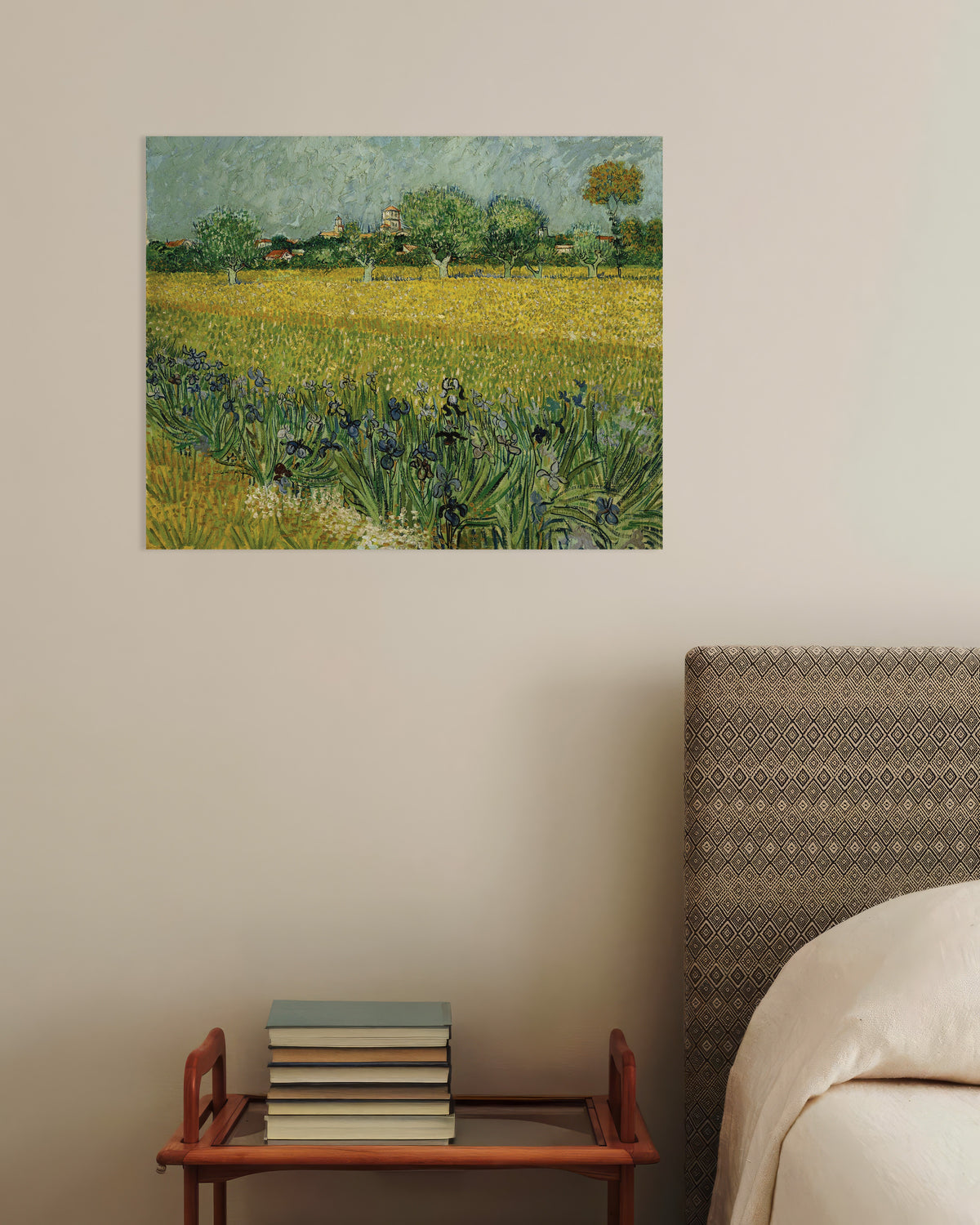 Poster von Feld mit Schwertlilien bei Arles (1888) von Vincent van Gogh