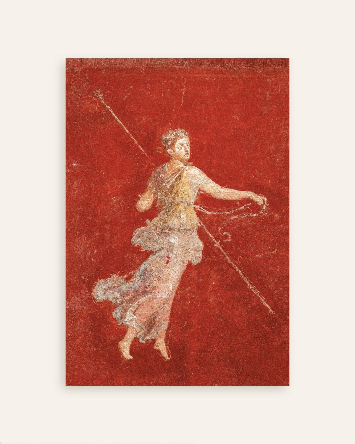 Poster mit dem Fresko der fliegenden Mänade aus Pompeji, eines der Poster des Sets