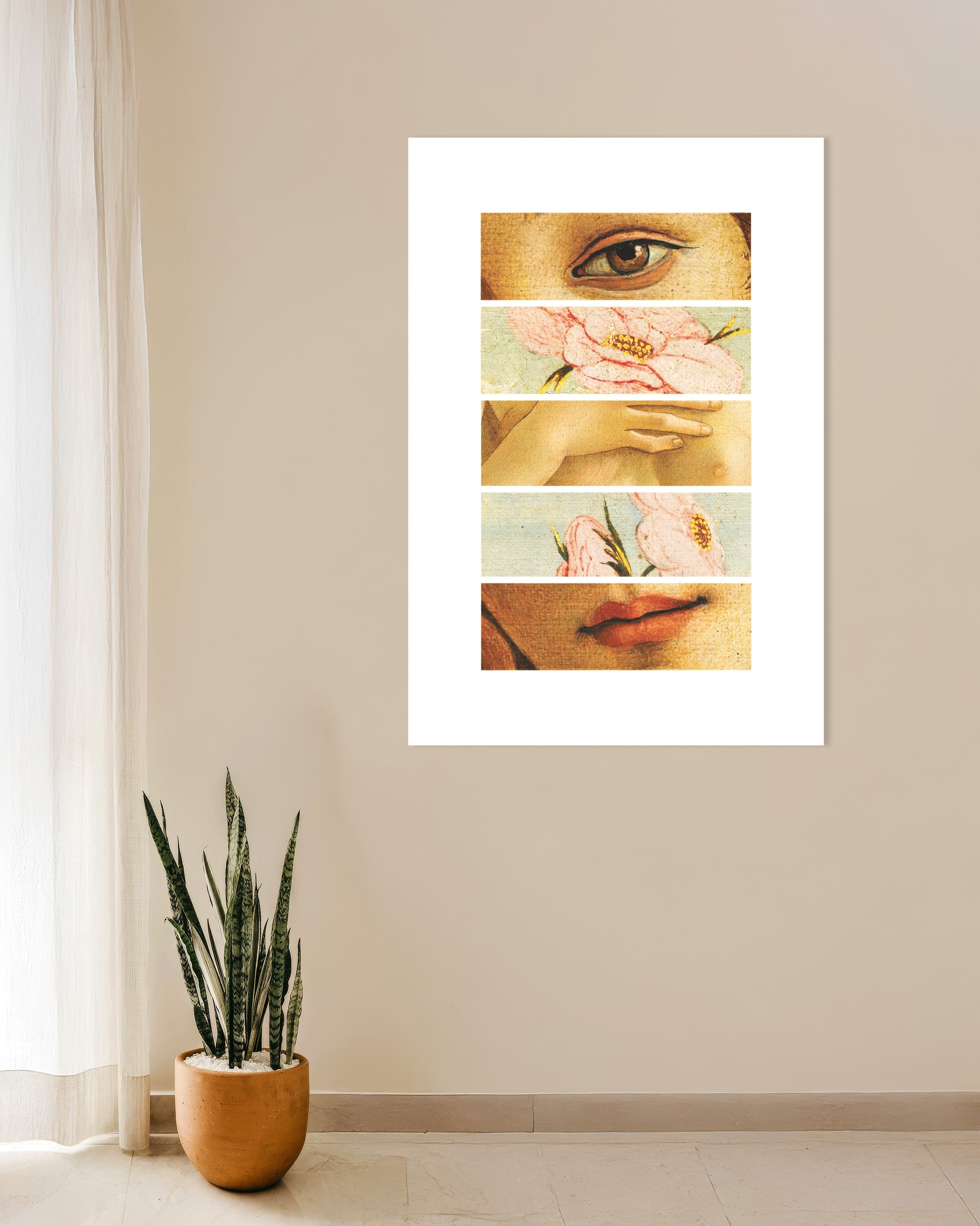 Poster of Fragments of Botticelli’s Venus art print