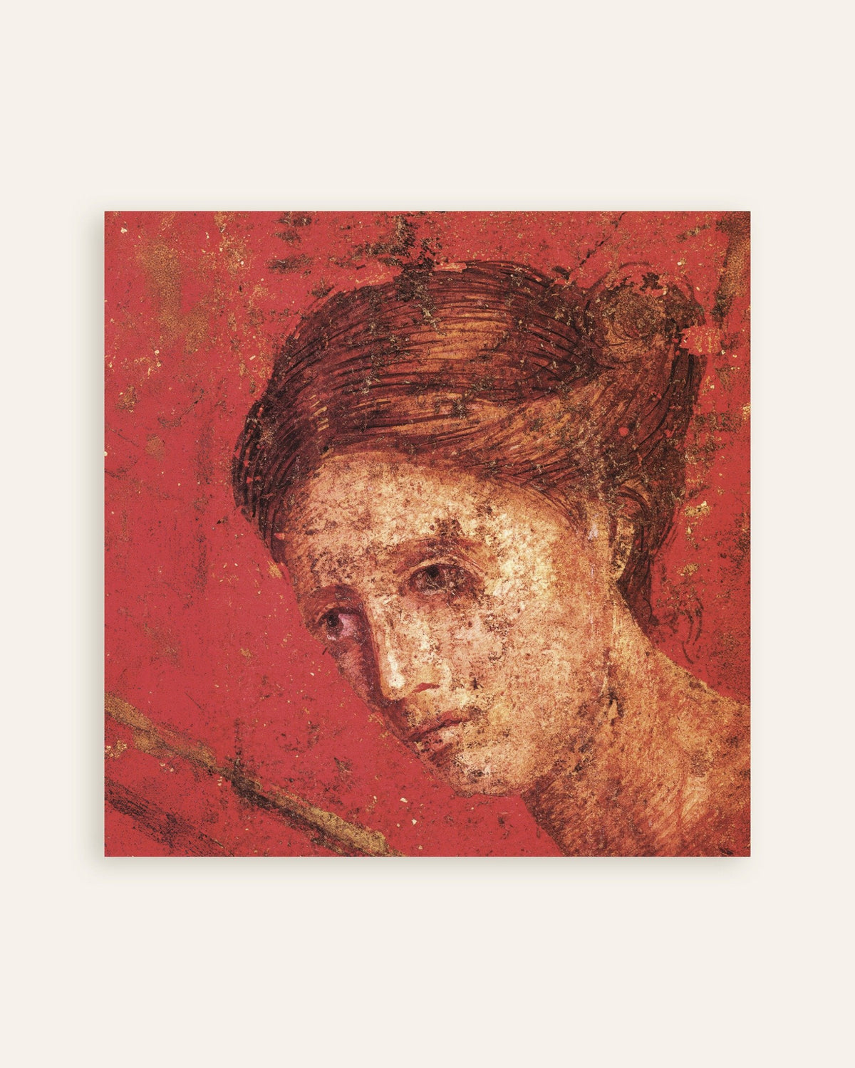Poster mit einem Freskodetail aus der Mysterienvilla in Pompeji