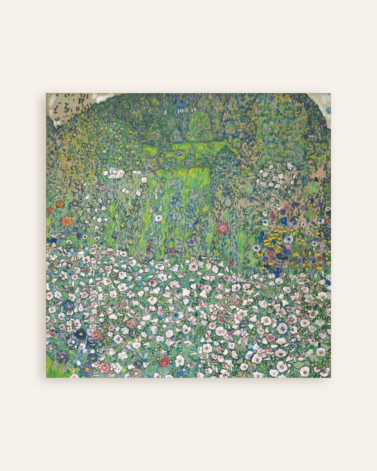 Poster von Gartenlandschaft mit Hügel (1916) von Gustav Klimt, als Miniaturansicht