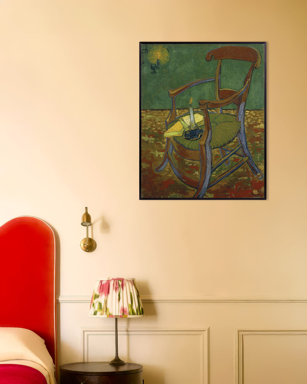 Poster „Gauguins Stuhl (1888) von Vincent van Gogh“ mit Metallrahmen