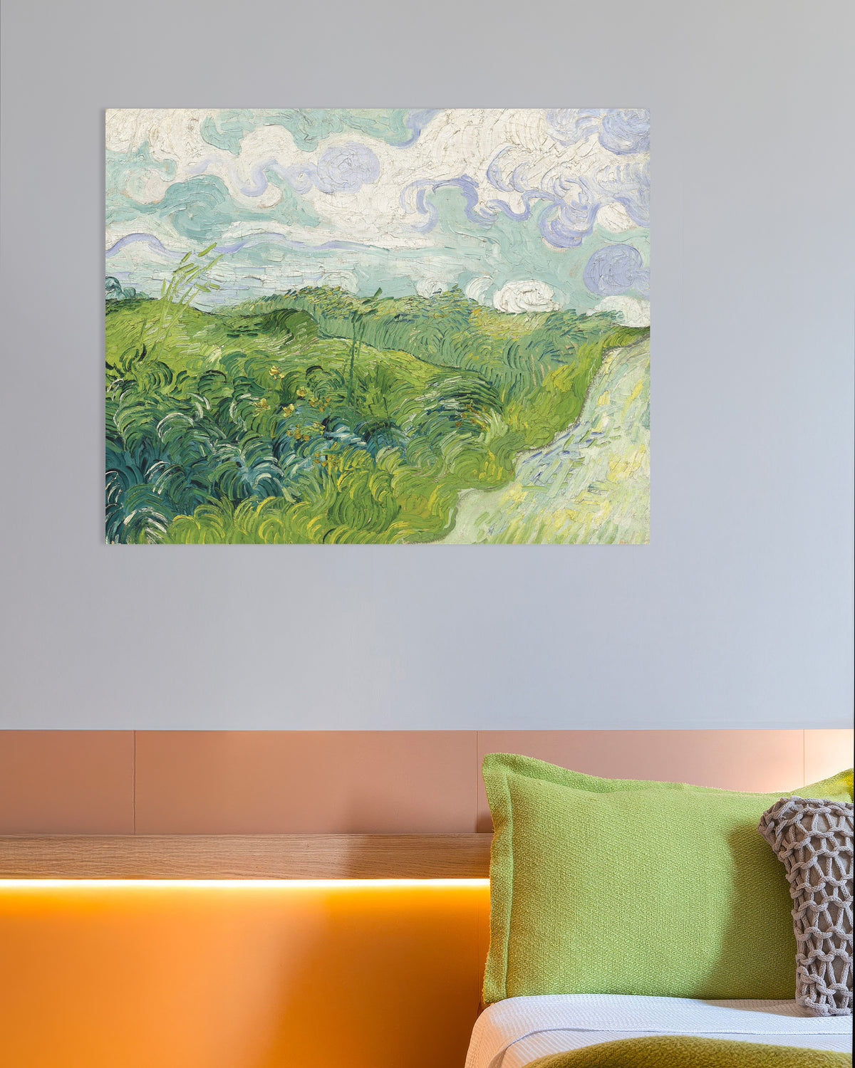 Poster „Grüne Weizenfelder, Auvers (1890) von Vincent van Gogh“