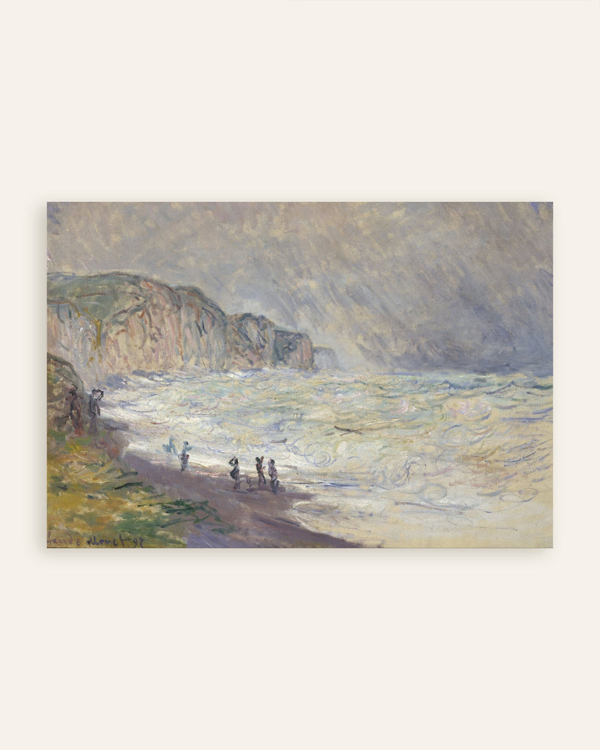 Poster Schwere See bei Pourville (1897) von Claude Monet, Vorschaubild