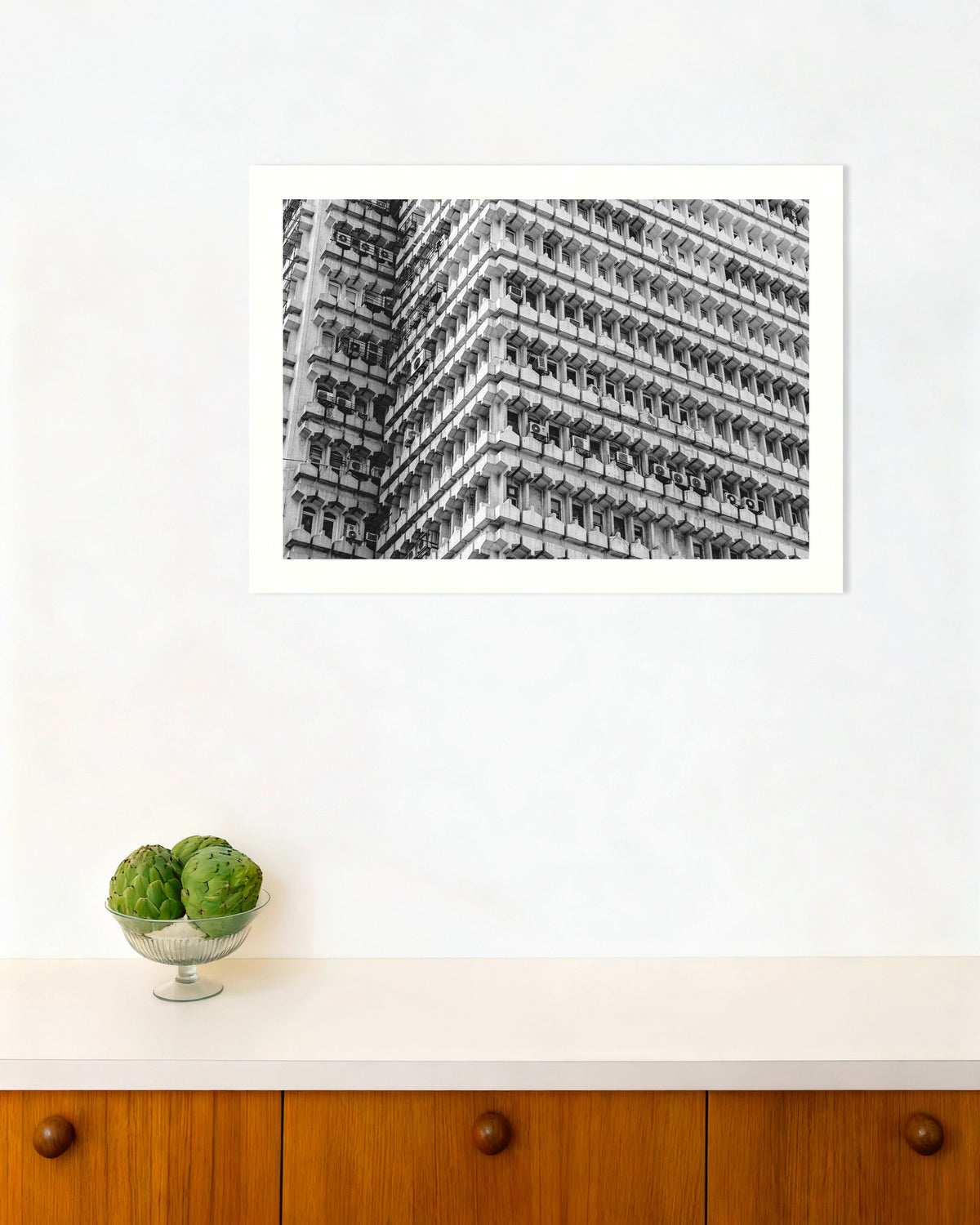 Poster „Honigwabenfassade eines Bürogebäudes“