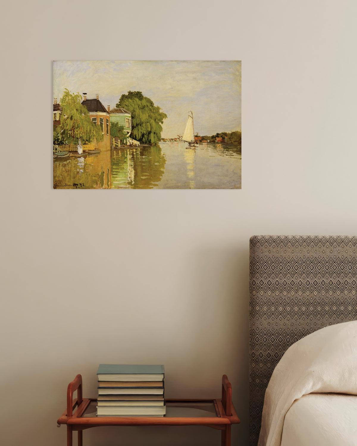 Poster Häuser an der Achterzaan (1871) von Claude Monet