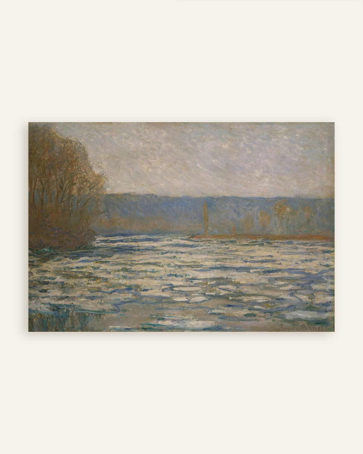 Poster Eisgang auf der Seine bei Bennecourt (1893) von Claude Monet, Vorschaubild