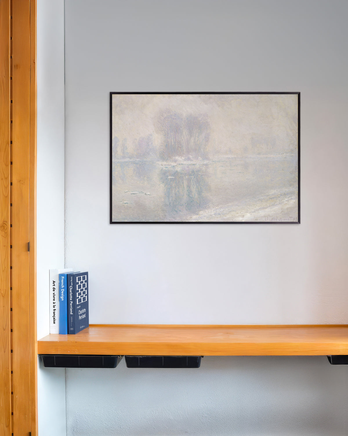 Poster Eisschollen (1893) von Claude Monet mit Metallrahmen