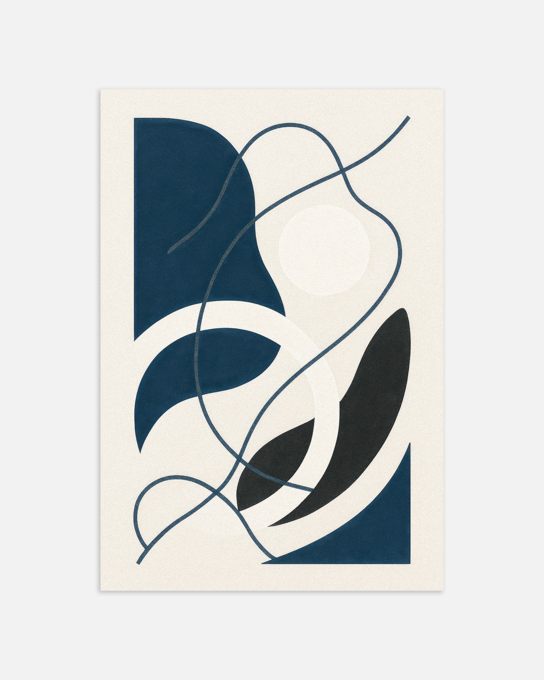 Poster of Inflections 04 – abstract print with curves and contrast, thumbnail