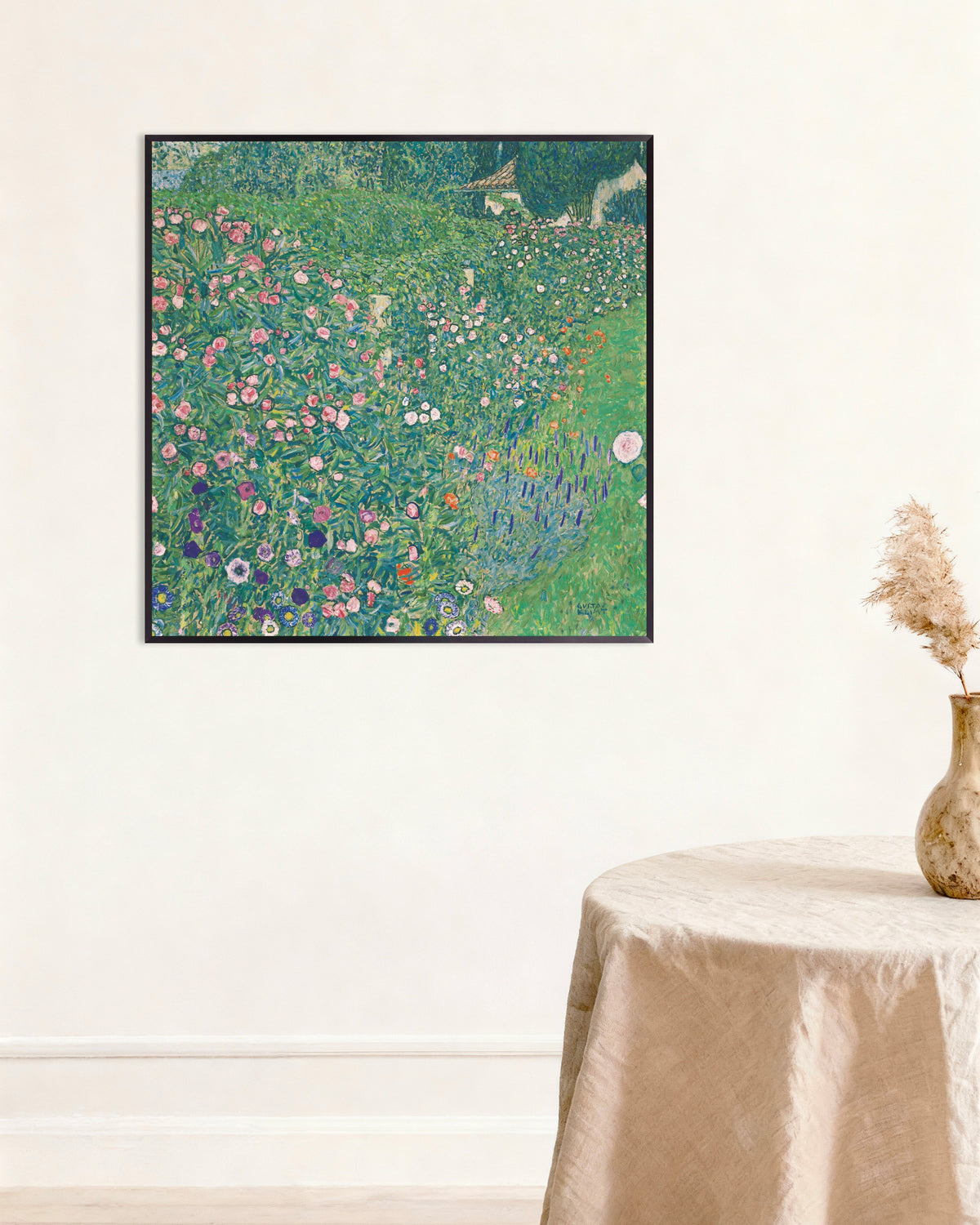 Poster Italienische Gartenlandschaft (1913) von Gustav Klimt mit Metallrahmen