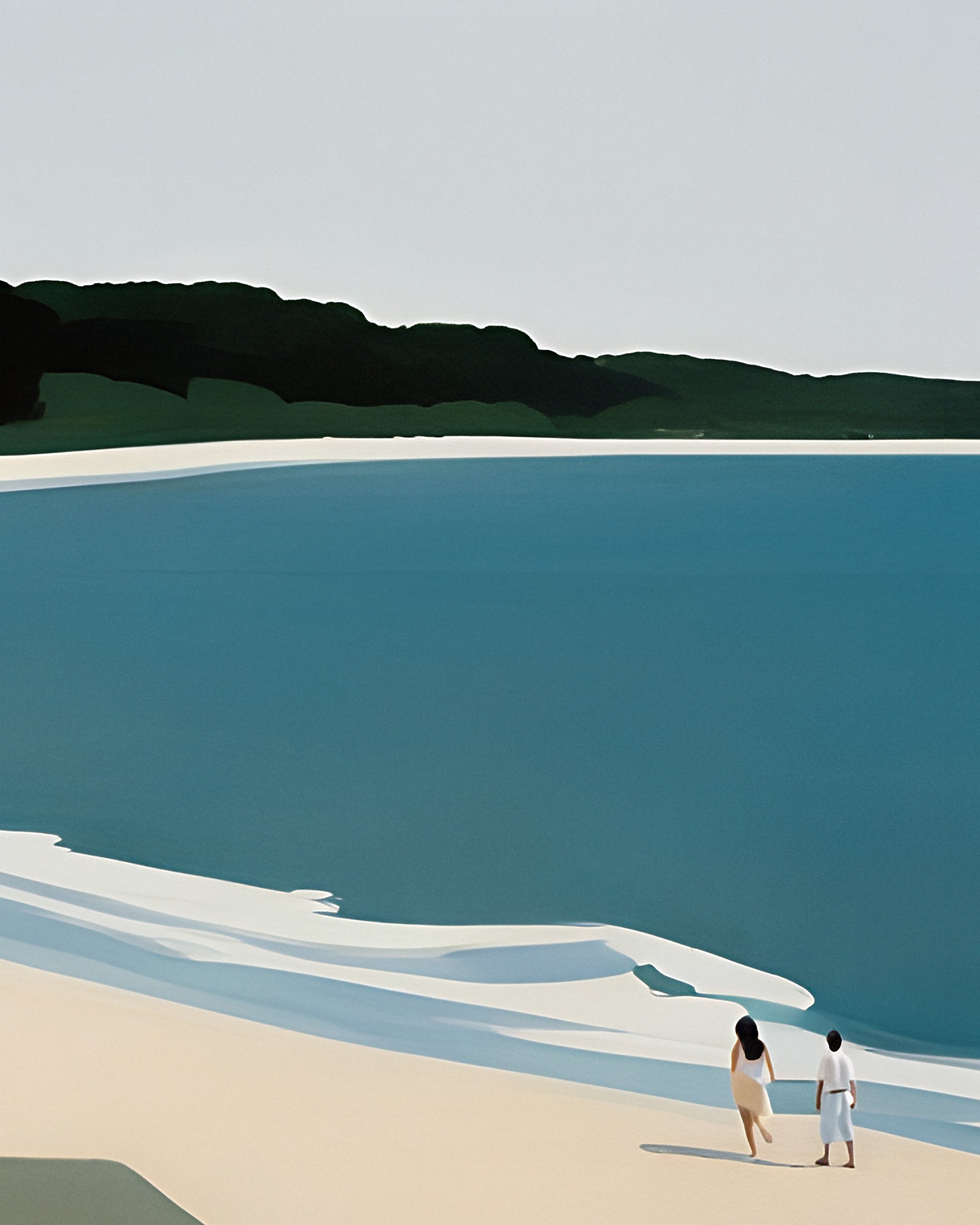 Freude am Strand - Küstenlandschaft Plakat Poster