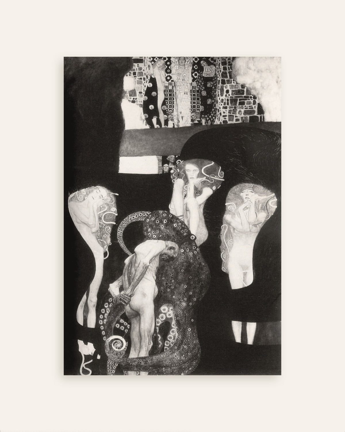 Poster Jurisprudenz (1907) von Gustav Klimt, Vorschaubild
