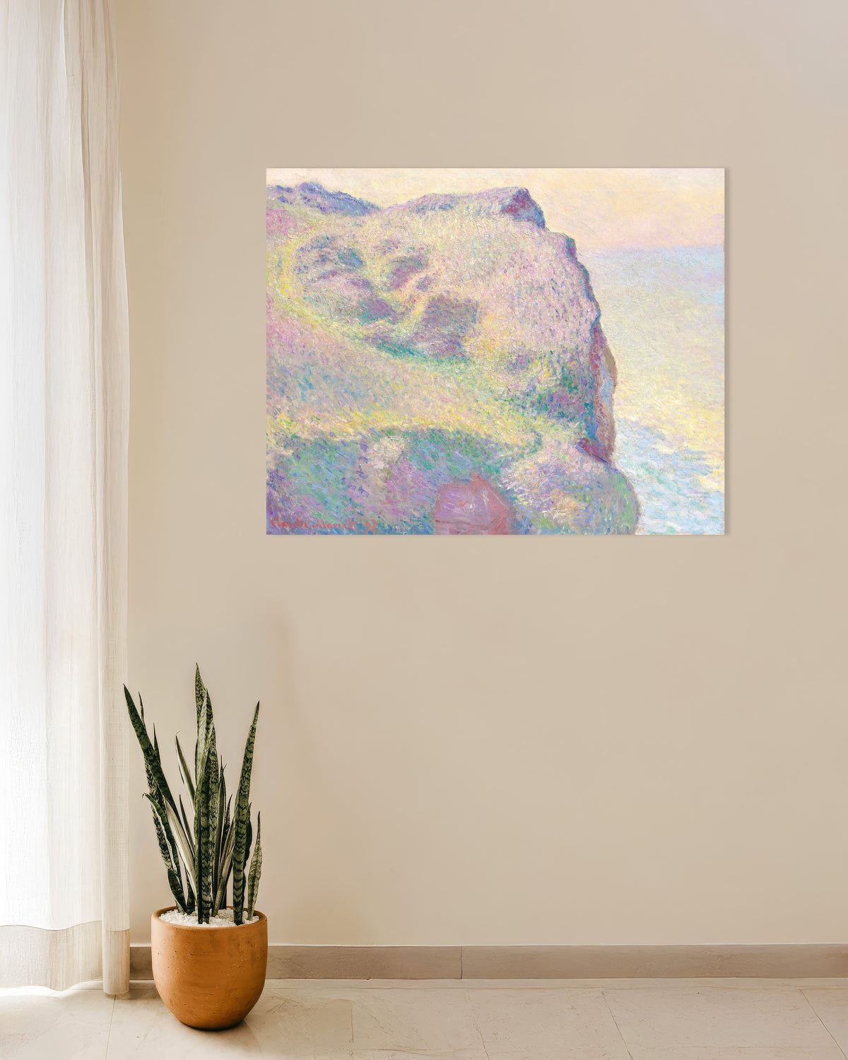 Poster Die Pointe du Petit Ailly (1897) von Claude Monet